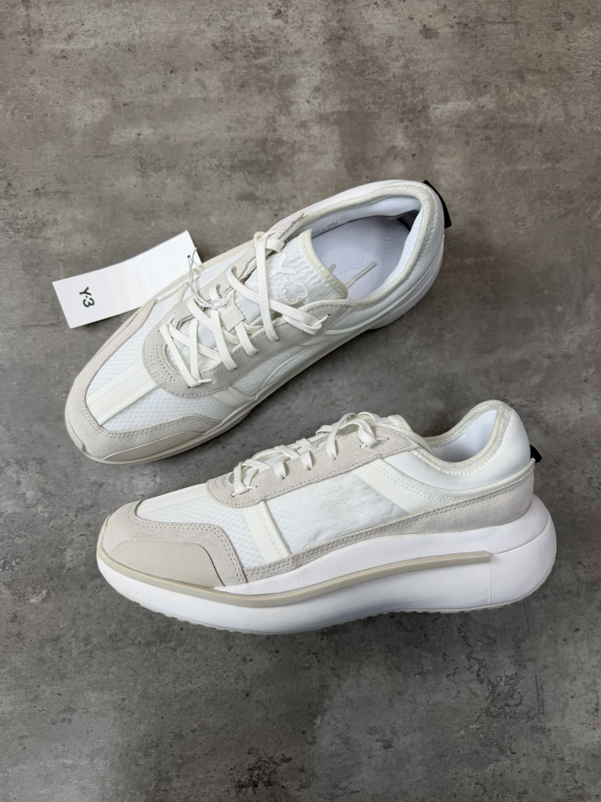 Y-3 Adidas Y-3 Yohji Yamamoto Ajatu Run Off White Sneakers Size US 10 / EU 43 - 1 Thumbnail