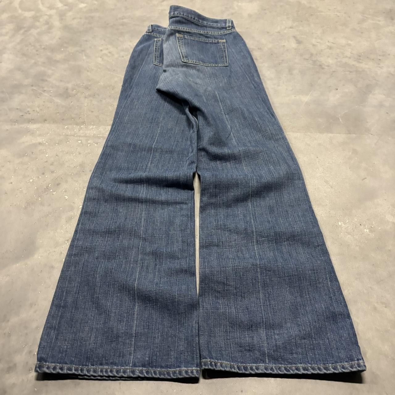 Japanese Brand × Vintage Crazy Vintage Y2K/2000s Grunge Dark Wash Bootcut Denim Jeans! Size US 34 / EU 50 - 4 Thumbnail