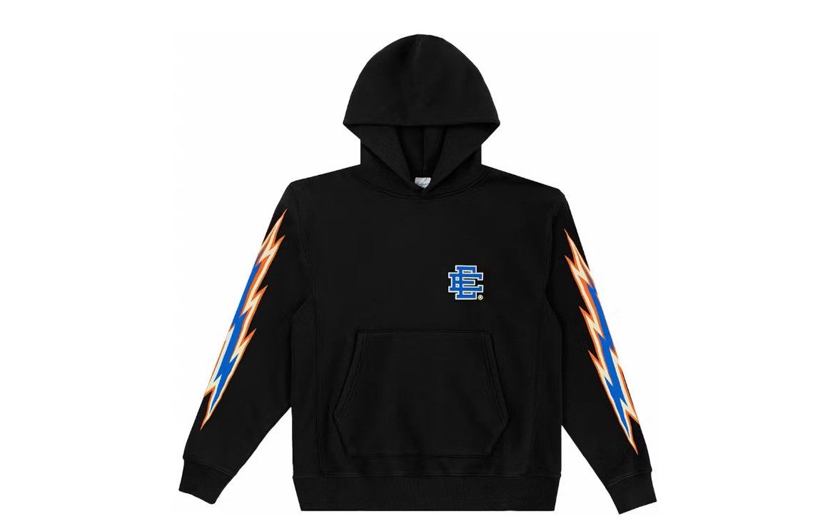 Eric Emanuel Eric Emanuel EE black w blue lightning bolt hoodie large Size US L / EU 52-54 / 3 - 1 Thumbnail