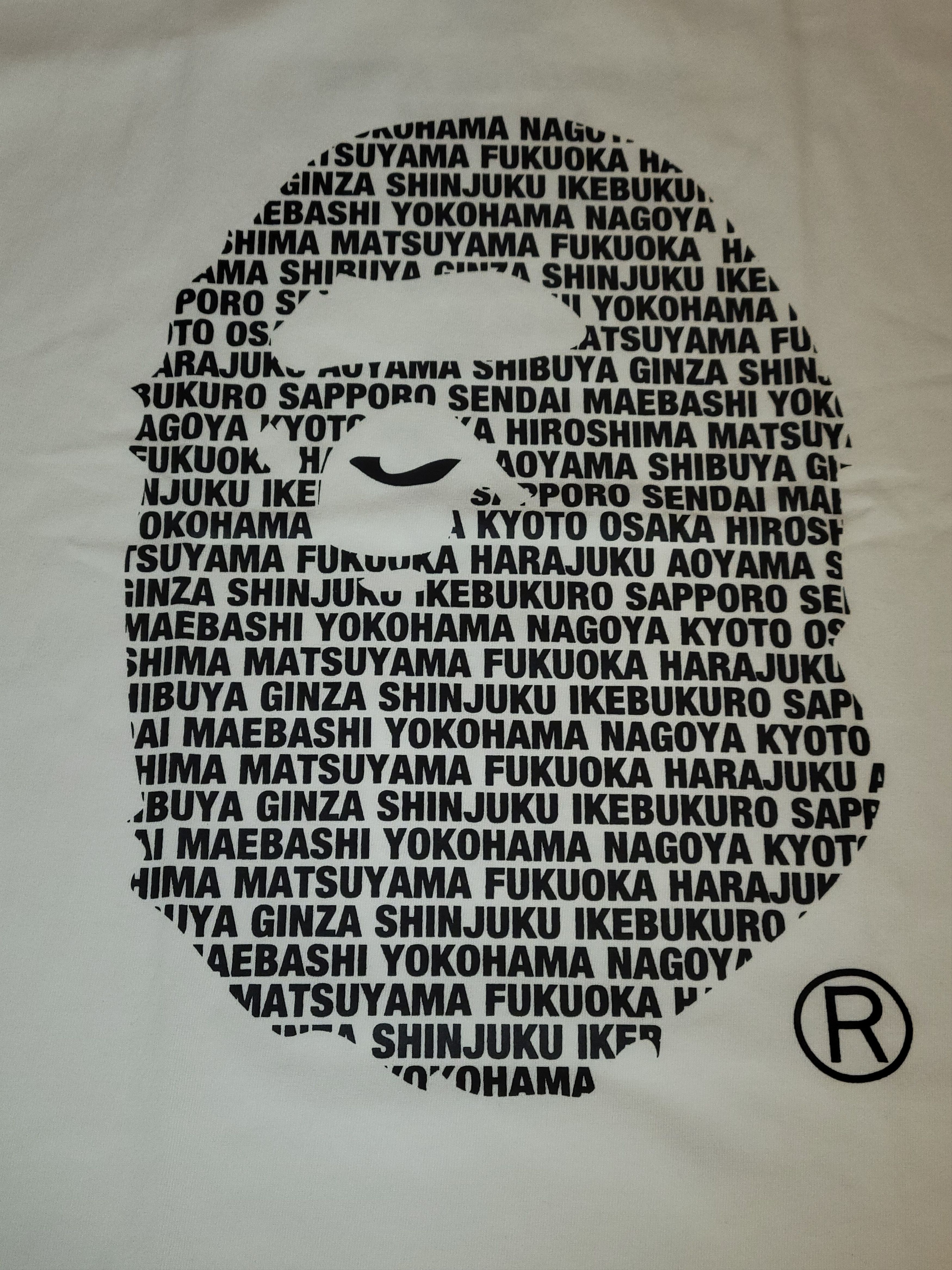 Bape BAPE Japan Exclusive Cities Ape Head Tee Harajuku Deadstock Size US L / EU 52-54 / 3 - 1 Thumbnail
