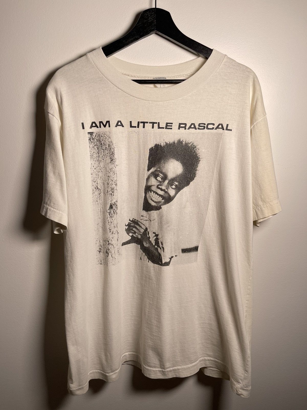 image of Movie x Vintage Buckwheat “I Am A Little Rascal” Rascals T-Shirt in White, Men's (Size XL)