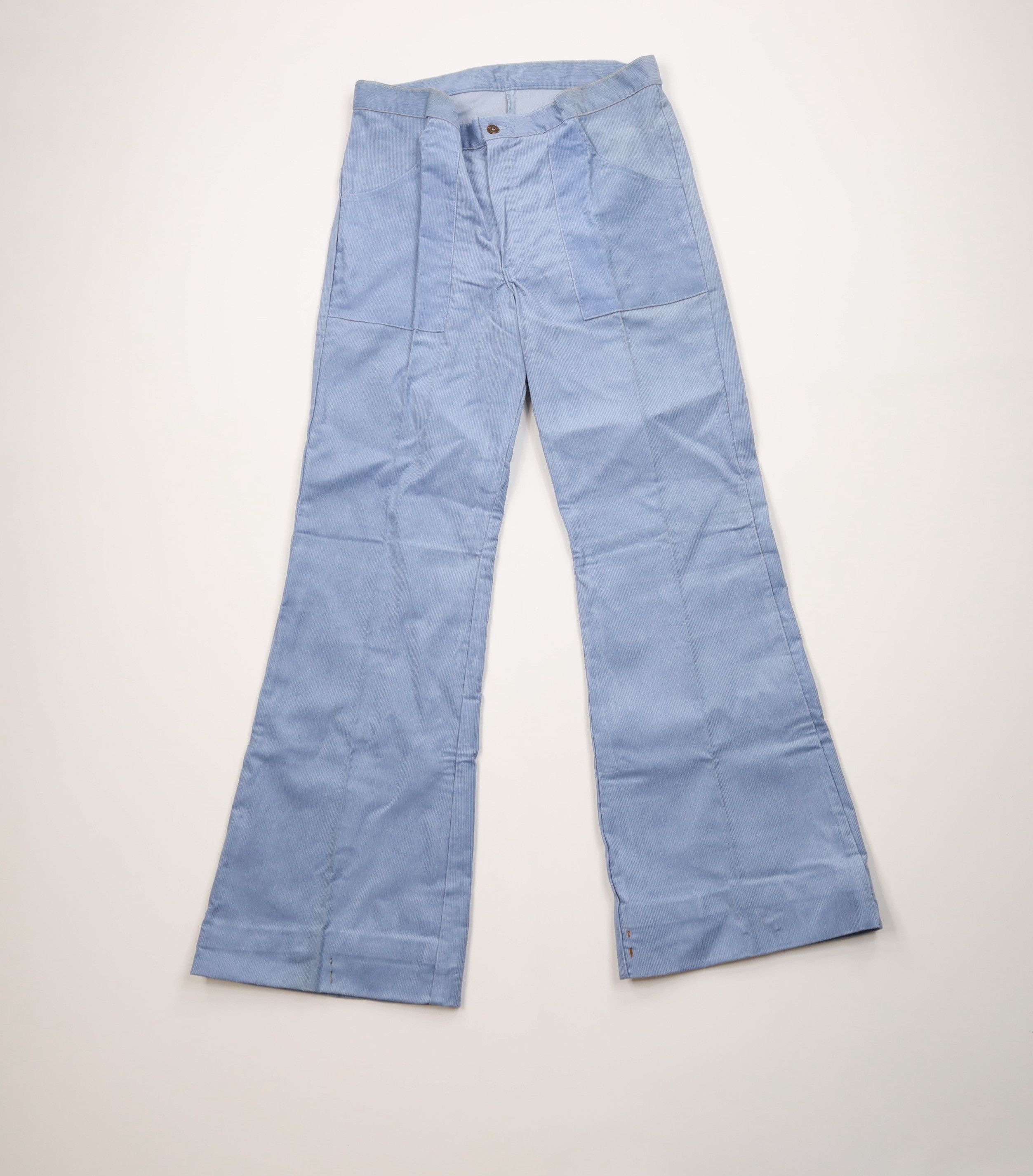 Sundek Vintage 70s Sundek Corduroy Bell Bottoms Pants Blue USA Size US 32 / EU 48 - 1 Thumbnail