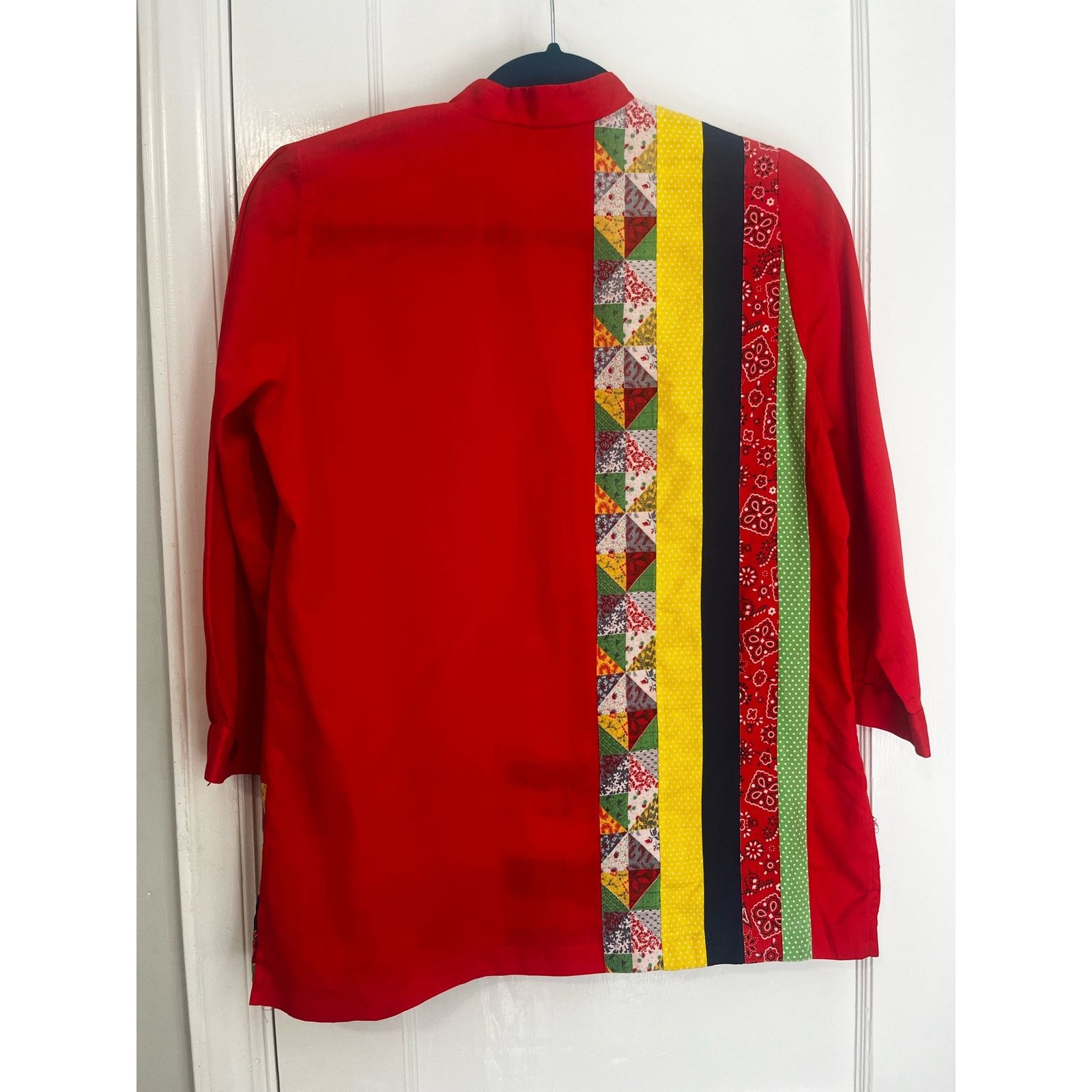 Vintage Vintage 60s Pointmakers Red Yellow Patch Blouse Small Medium Size M / US 6-8 / IT 42-44 - 2 Thumbnail