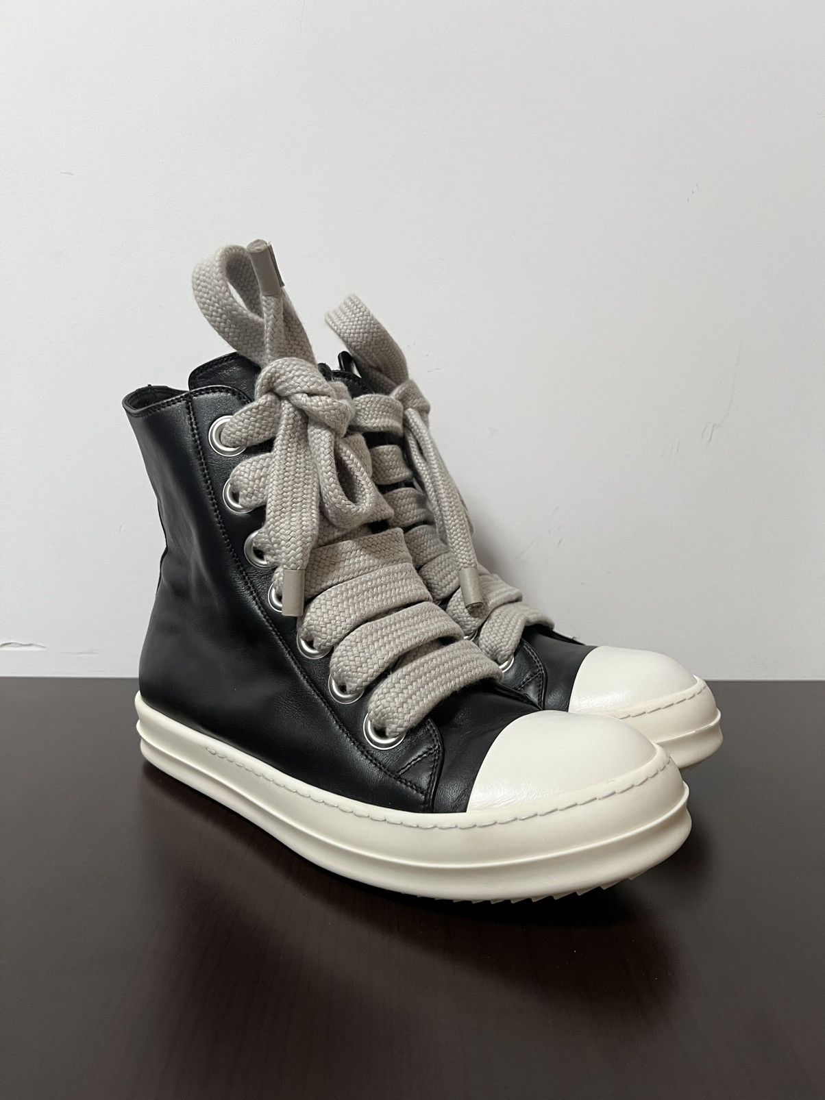 Rick Owens Rick Owens SS23 EDFU Leather Jumbo Laces Sneakers Size US 9 / EU 42 - 5 Thumbnail