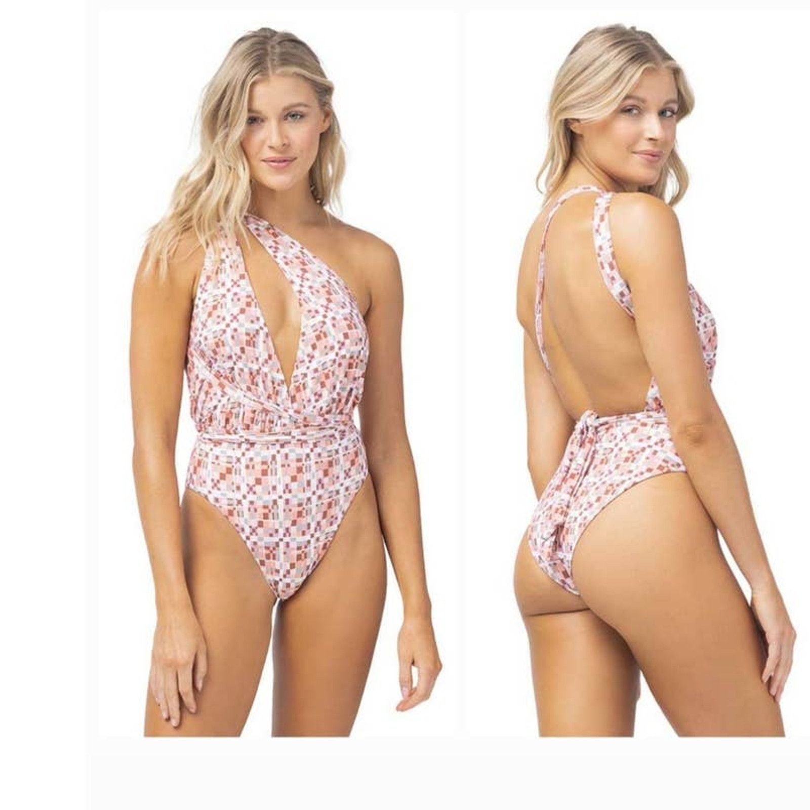 Anthropologie New L SPACE Allegra One-piece Swimsuit $198 SMALL V-Neck Size S / US 4 / IT 40 - 4 Thumbnail