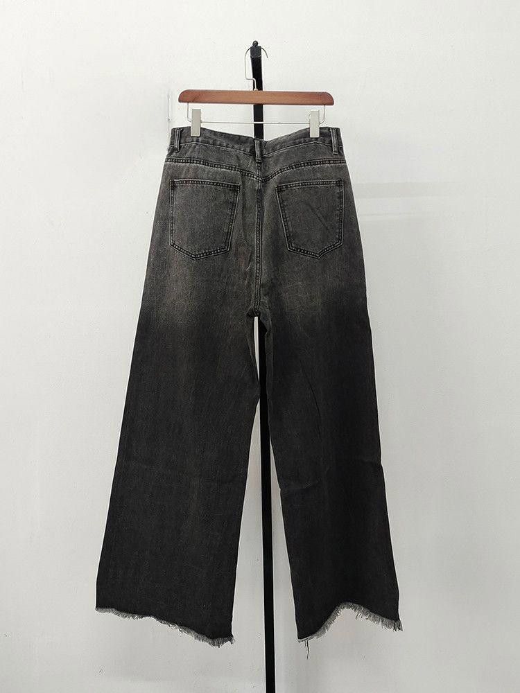 Jean Whiskered Washed Wide Leg Denim Jeans Grunge Streetwear Size US 28 / EU 44 - 5 Thumbnail