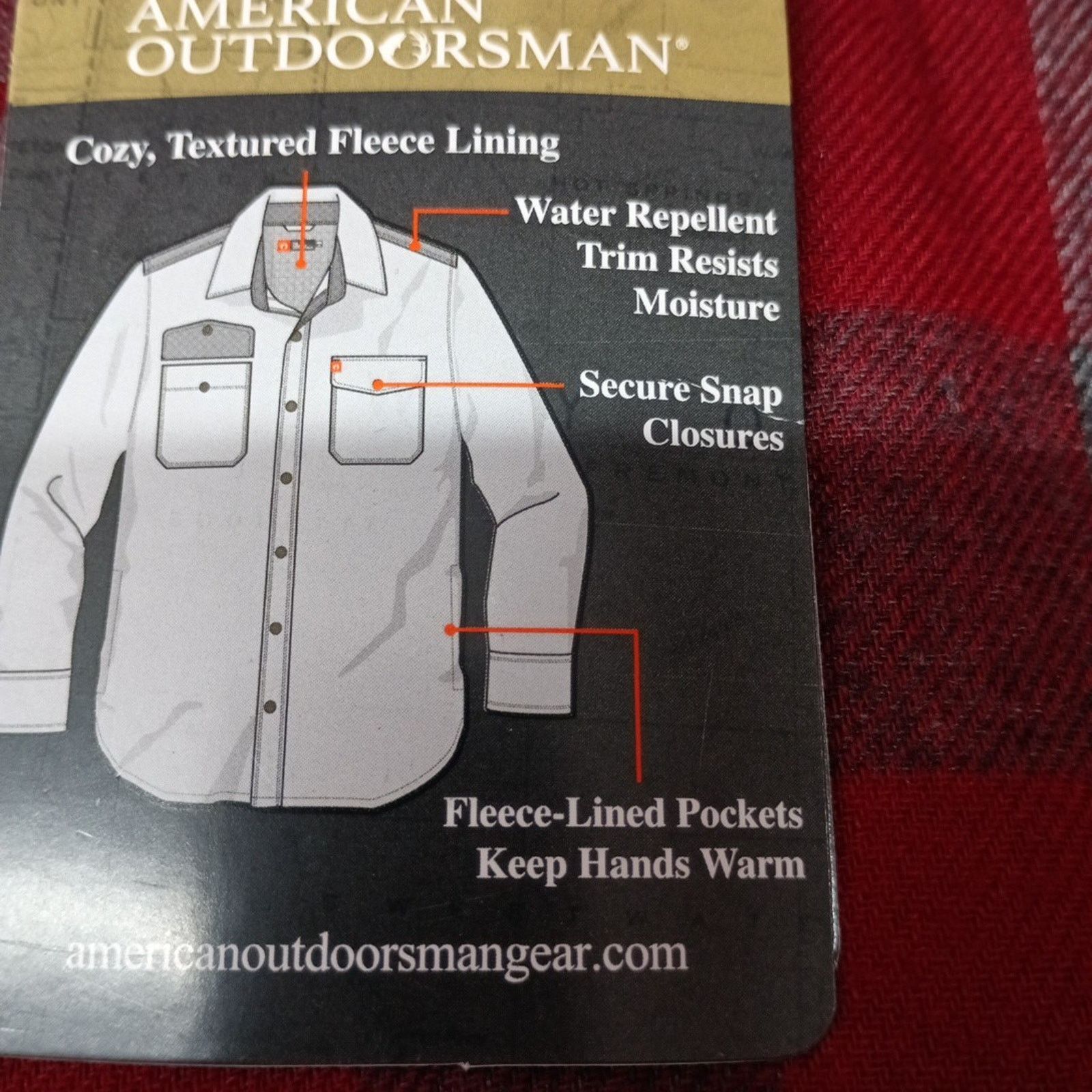 Other The American Outdoorsman Flannel Shacket Mens M Fleece Lined Size US M / EU 48-50 / 2 - 5 Thumbnail