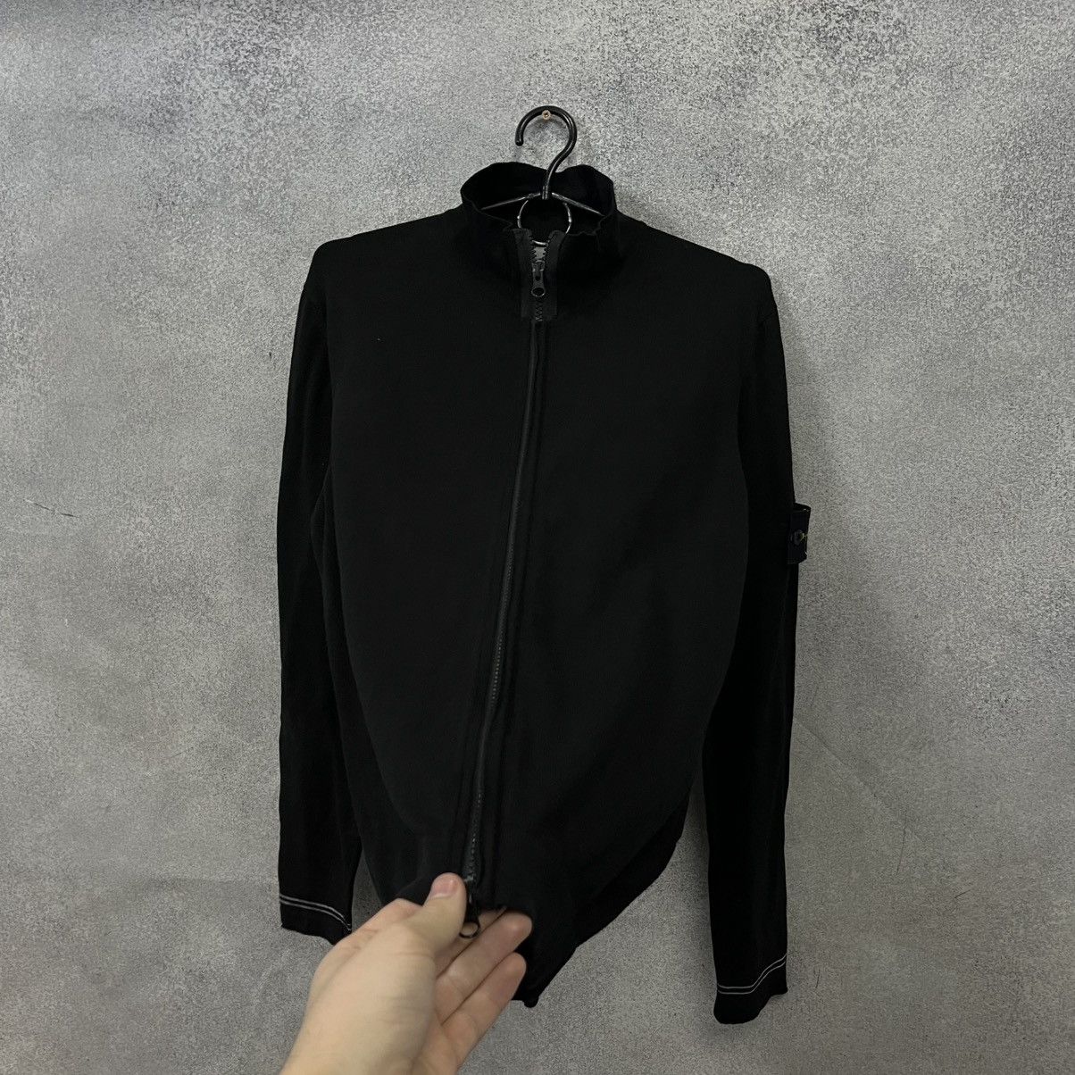 Stone Island Stone Island Knit Zip Sweater Sz S Black Size US S / EU 44-46 / 1 - 7 Thumbnail