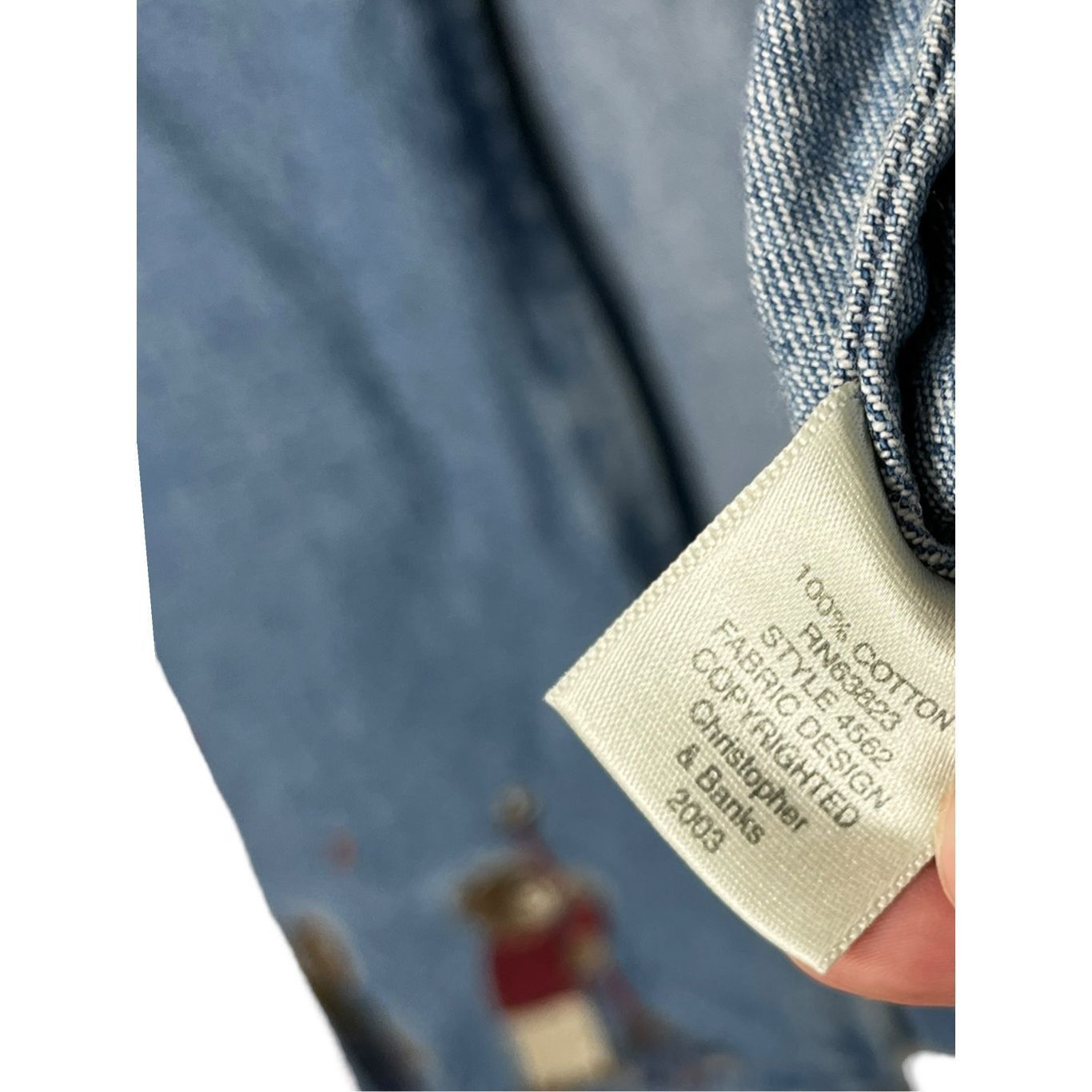 Other Vintage Christopher & Banks Denim Zipper Vest Bear Bees Embr Size M / US 6-8 / IT 42-44 - 8 Thumbnail