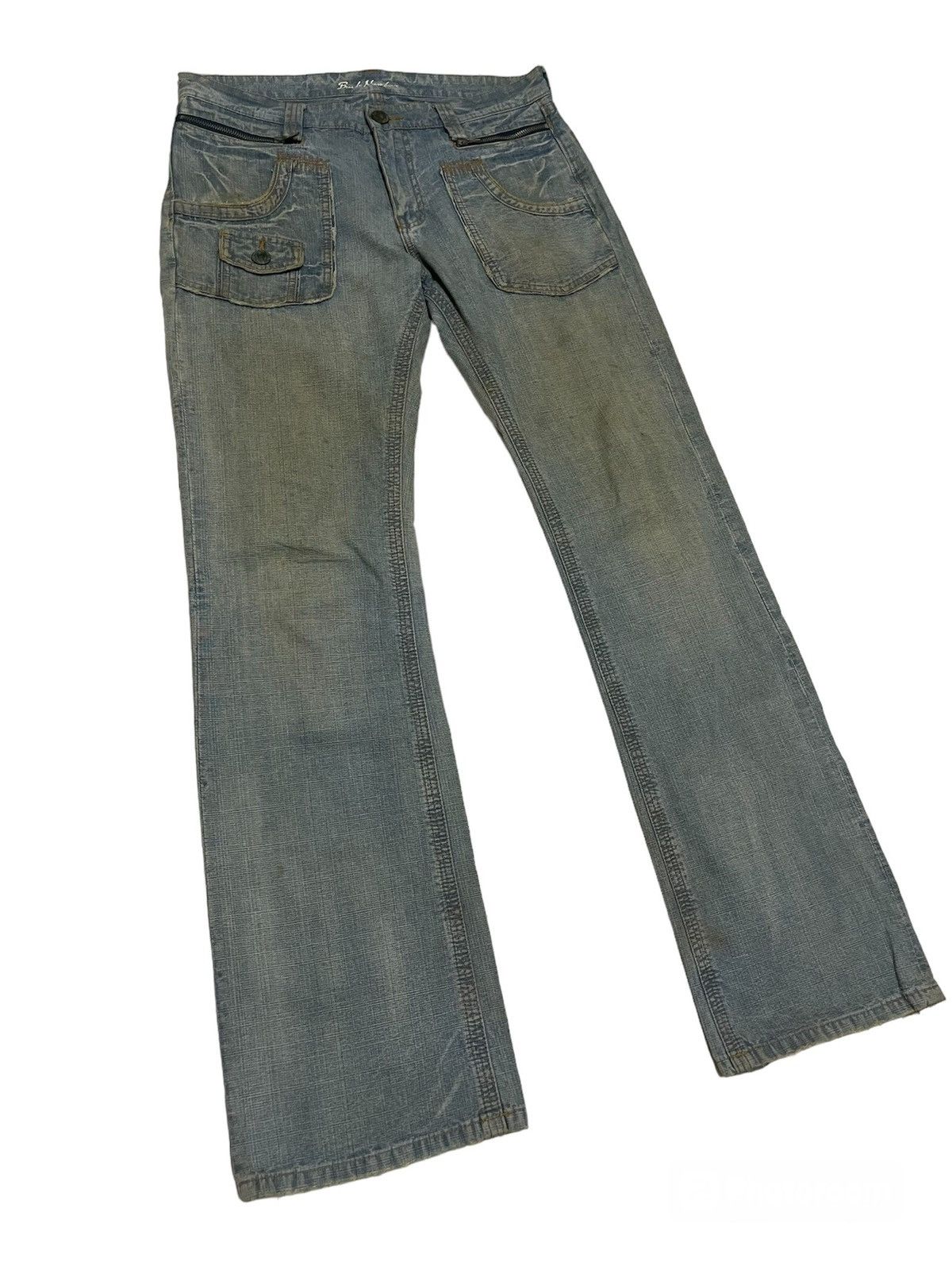 Japanese Brand 90’s FLARE JEANS RUSTY LOOSE BAGGY HIPHOP STYLE Size US 31 - 2 Thumbnail