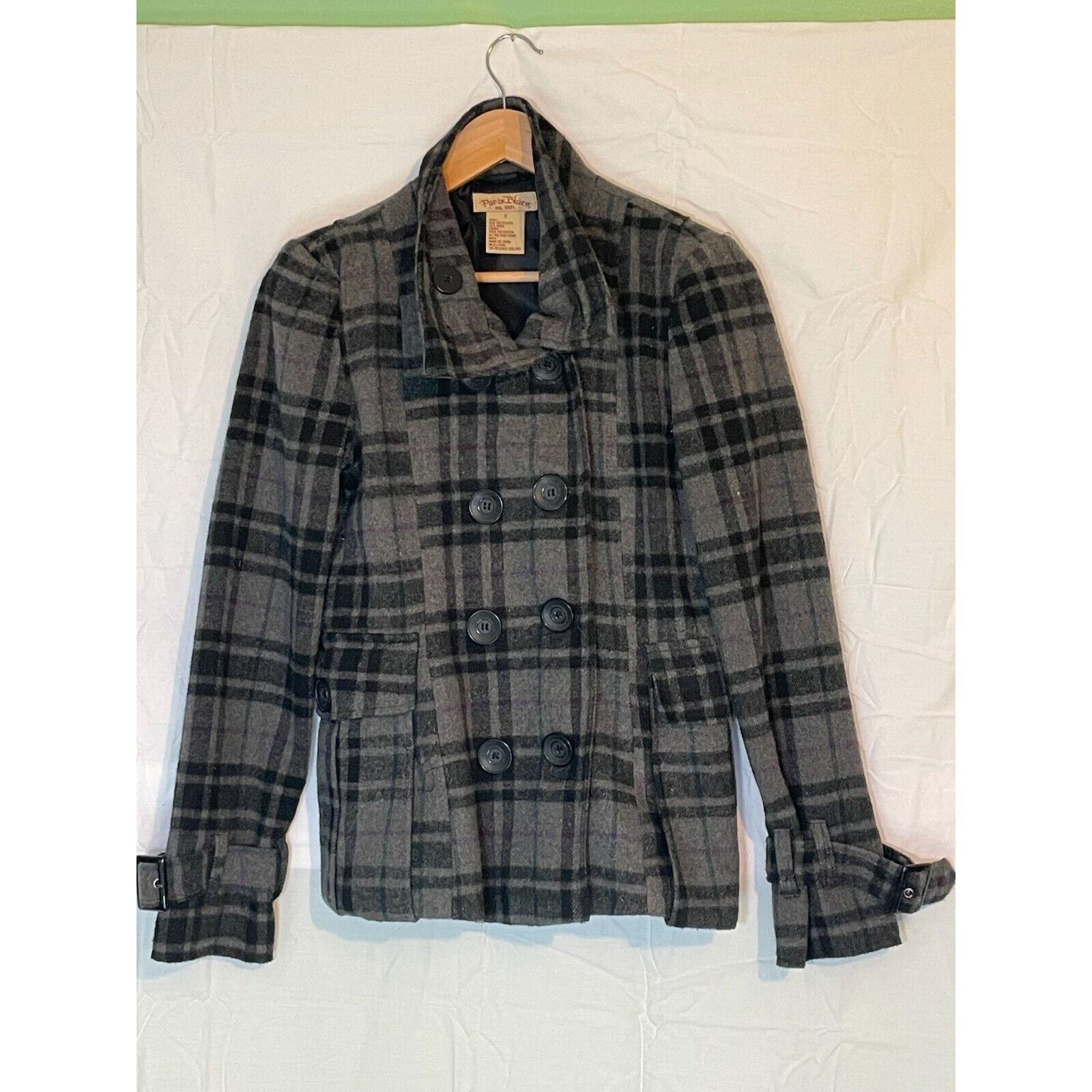 Other Paris Blues Women's Doublebreasted Plaid Pea Coat Size Small Size S / US 4 / IT 40 - 2 Thumbnail