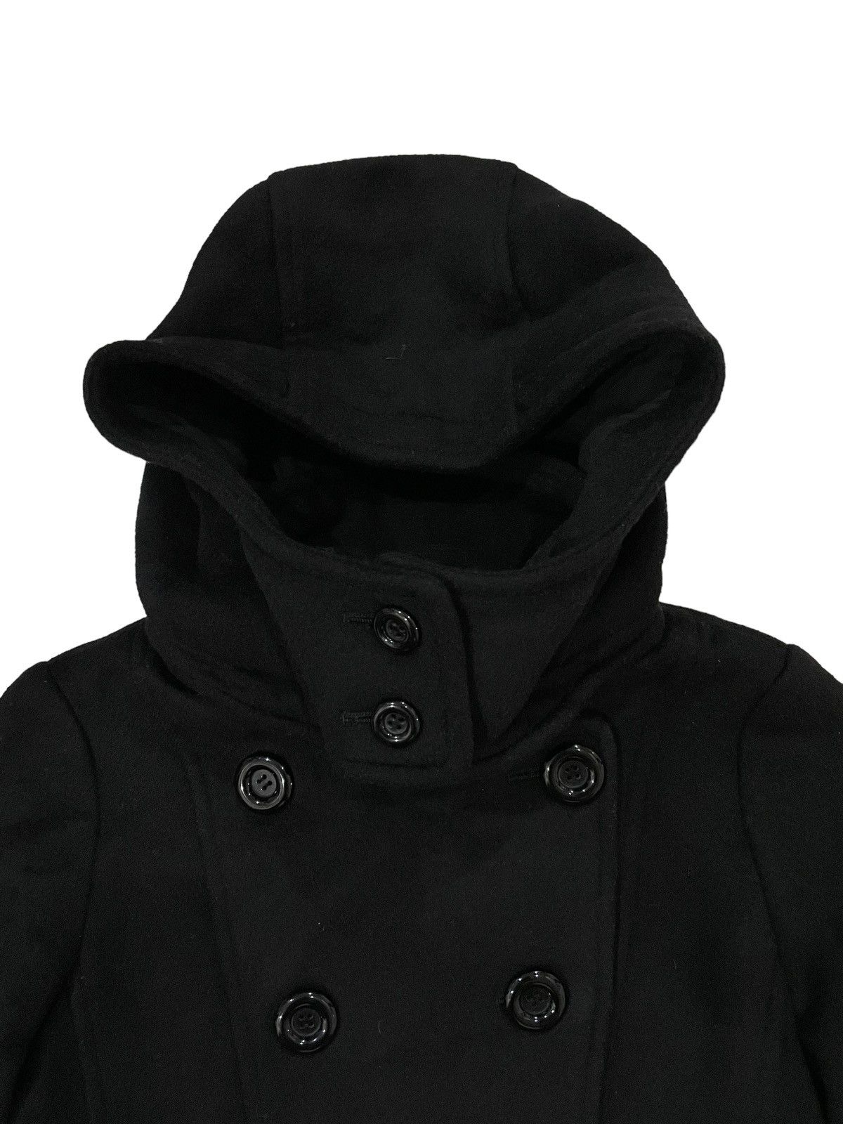 Japanese Brand × Yohji Yamamoto A.T. Atsuro Tayama Faux Wool Double Breasted Hooded Jacket Size US S / EU 44-46 / 1 - 8 Thumbnail