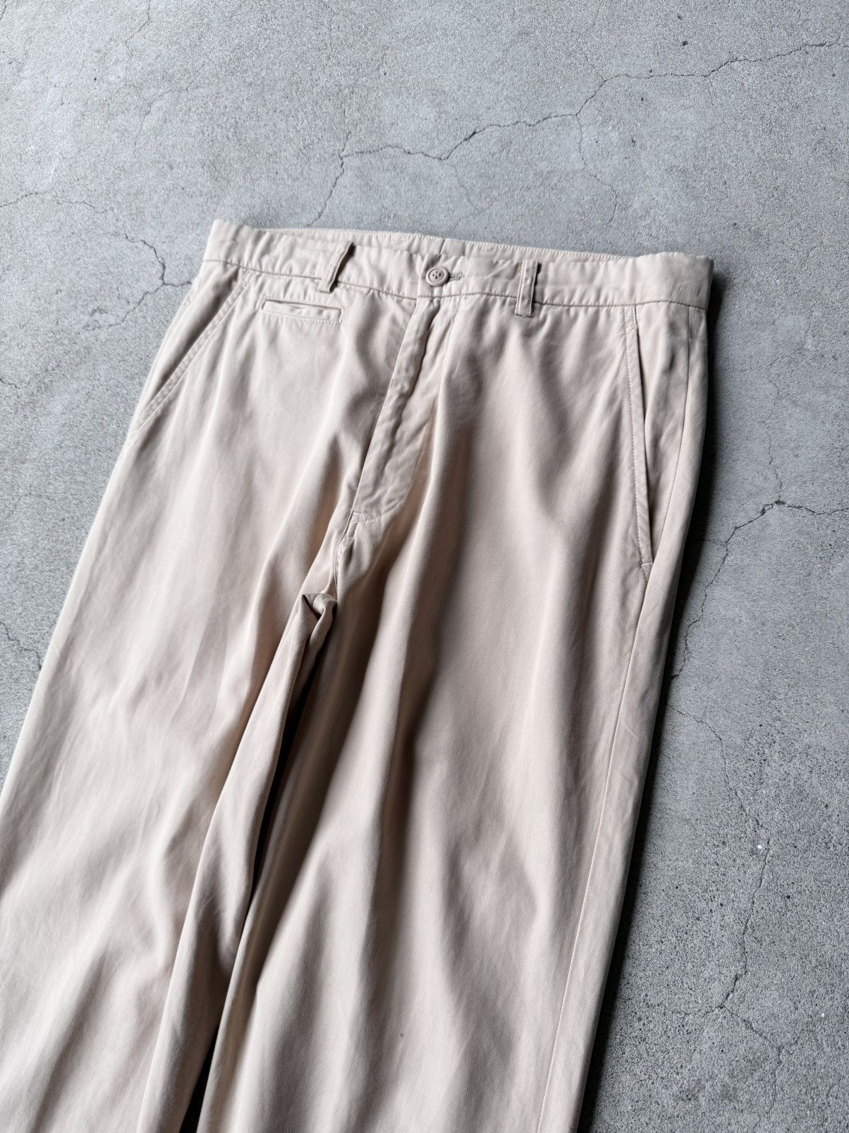 Issey Miyake ISSEY MIYAKE 2002SS Archive Beige Cotton Straight Trousers Size US 28 / EU 44 - 3 Thumbnail