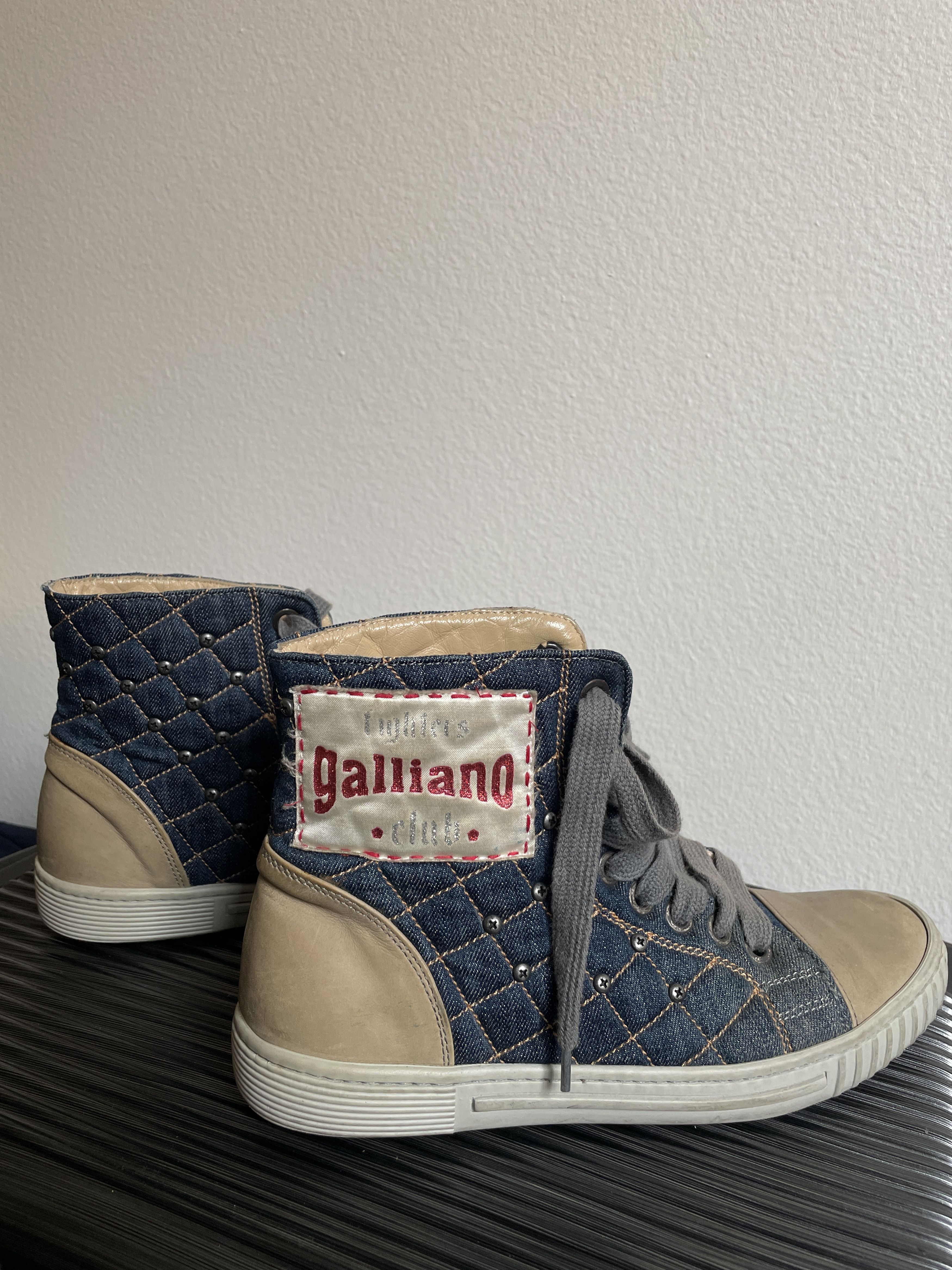 John Galliano John Galliano Studded Fight Club High Tops (FW04) Size US 8 / EU 41 - 2 Thumbnail