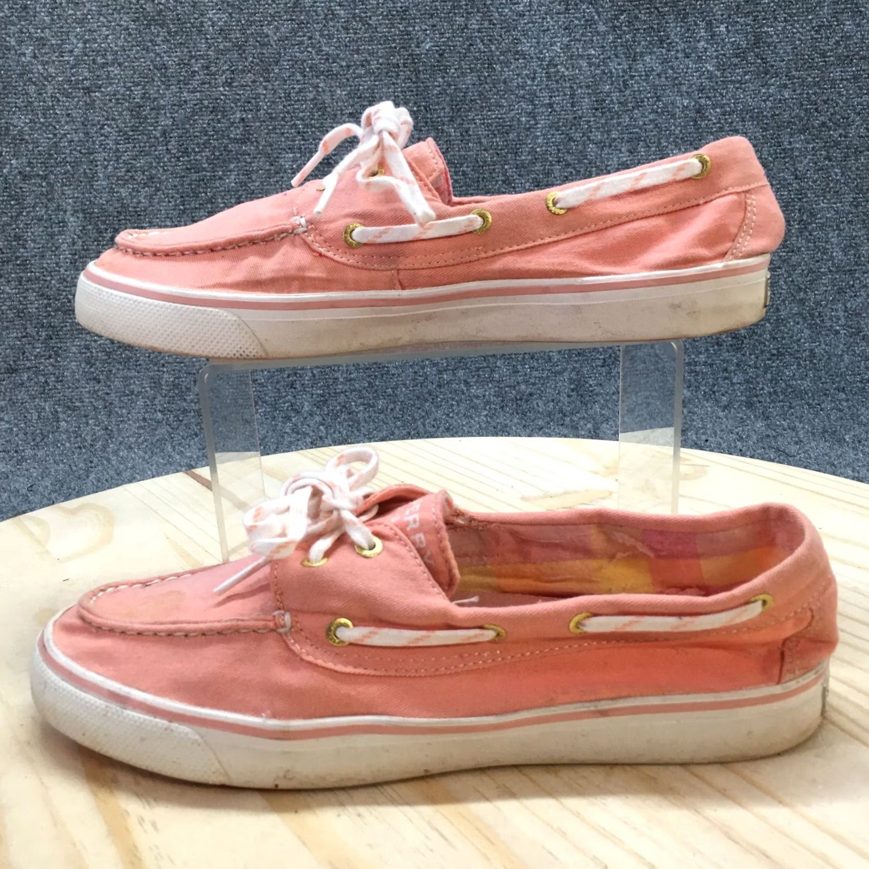 Sperry Sperry Shoes Womens 9.5 M Top Sider Two Eye Moc Boat Pink Fabric Casual Flats - Sperry - Flat - Women - Pink - 9.5M Size L / US 10 / IT 46 - 2 Thumbnail