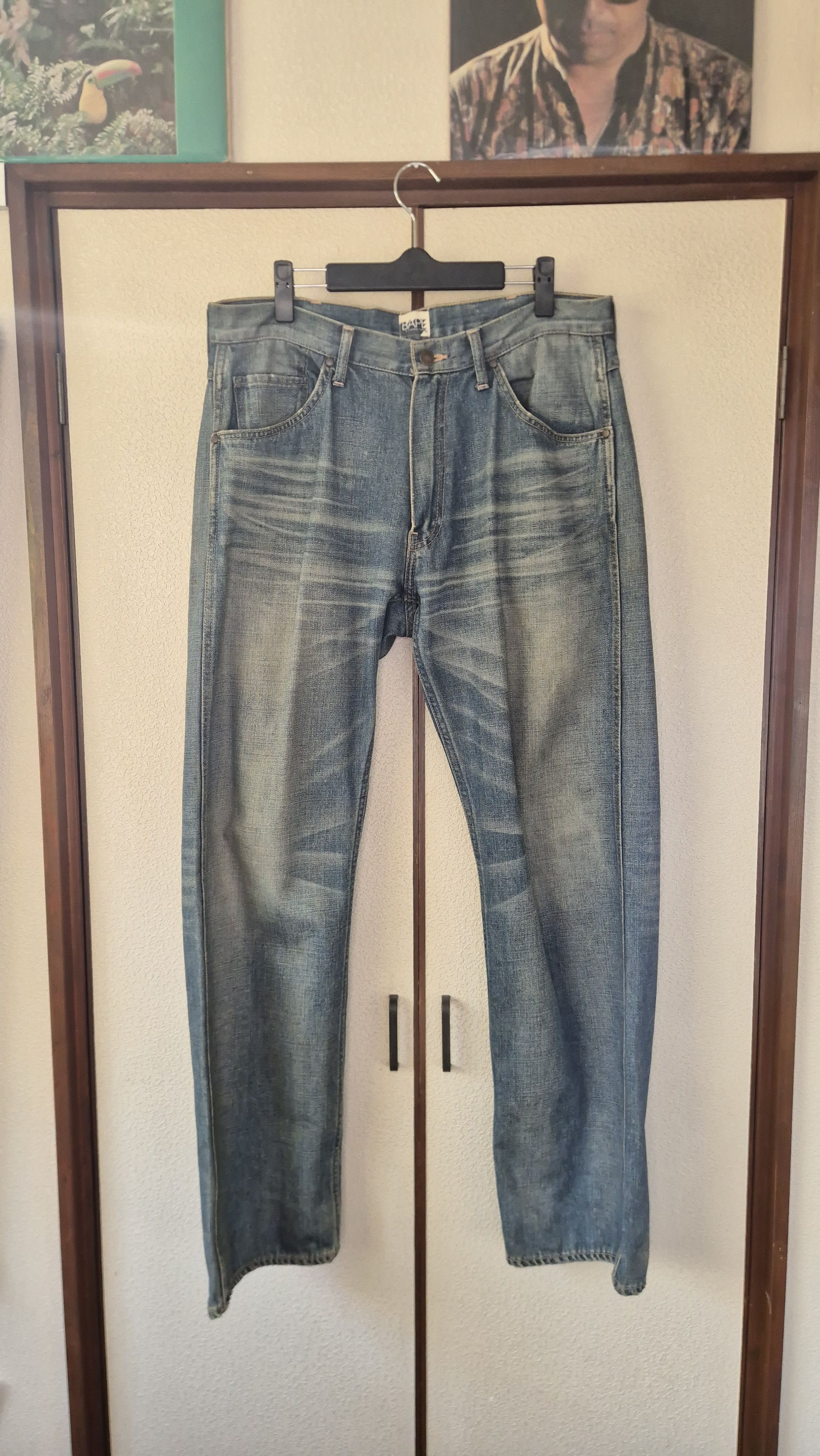 Bape Bape vintage backprint denim Size US 34 / EU 50 - 2 Thumbnail