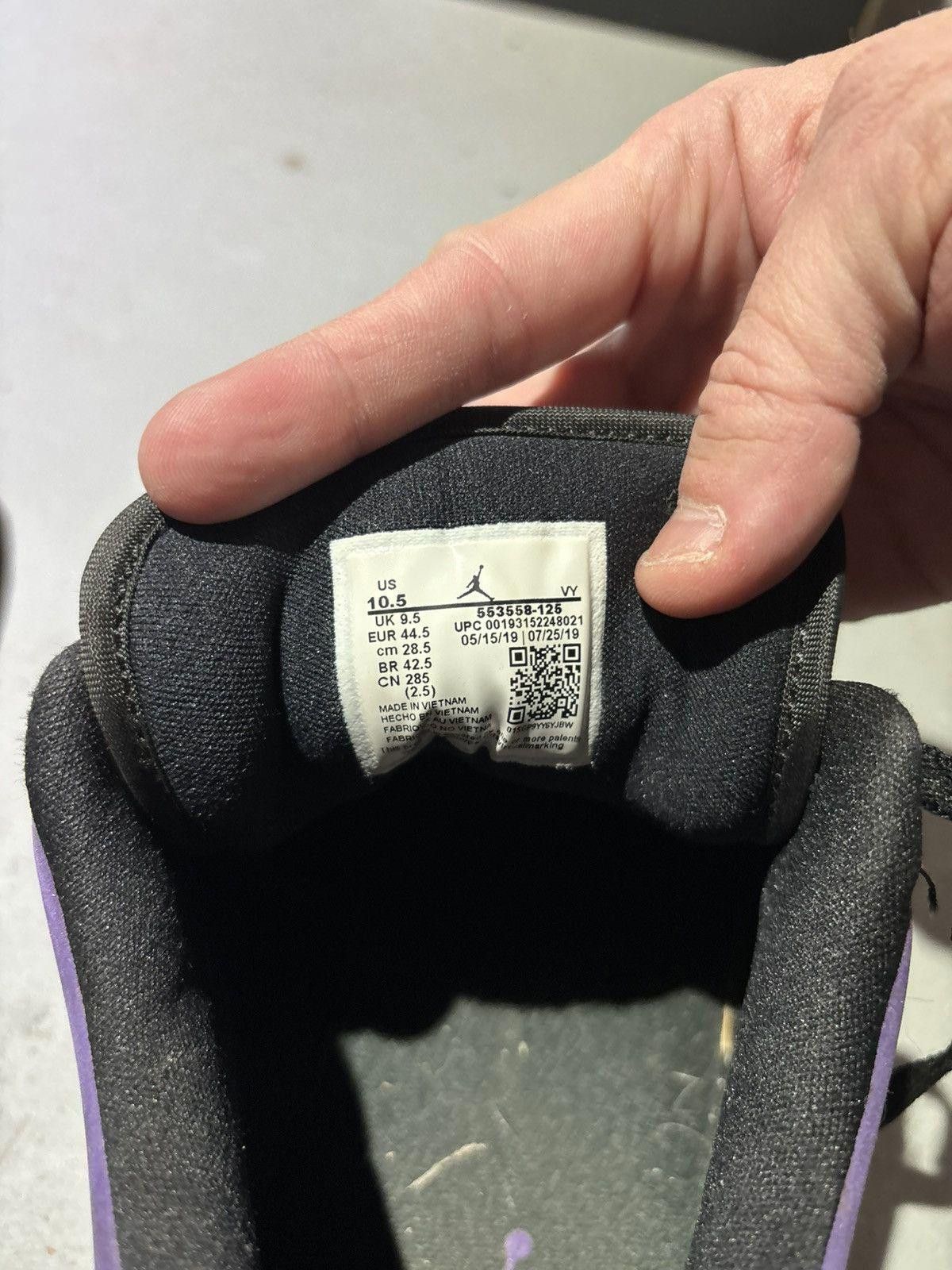 Jordan Brand Jordan 1 Low Court Purple Size US 10.5 / EU 43-44 - 8 Thumbnail