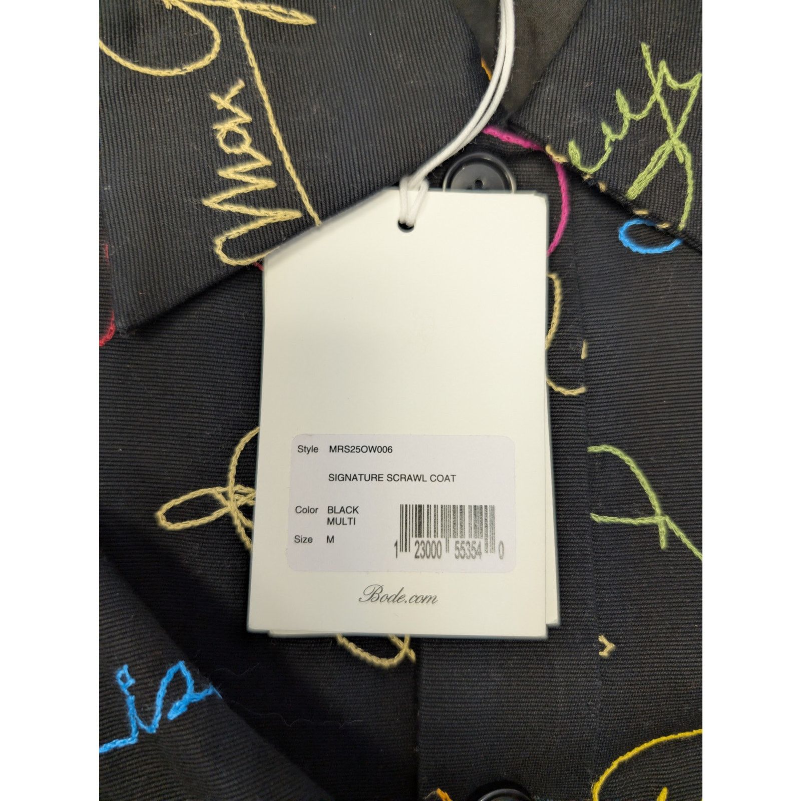 Bode o1rshd1 Signature Scrawl Coat in Black/Multicolor Size US M / EU 48-50 / 2 - 19 Thumbnail