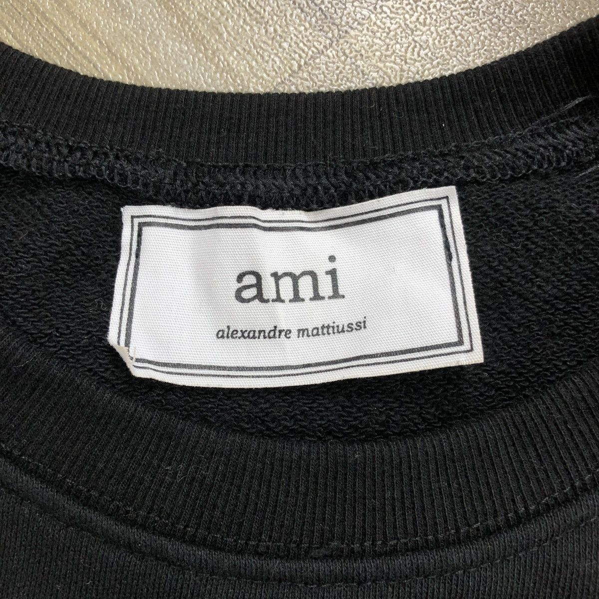 AMI Luxury Ami Alexandre Mattiussi Big Logo Black Sweatshirt Size US M / EU 48-50 / 2 - 10 Thumbnail