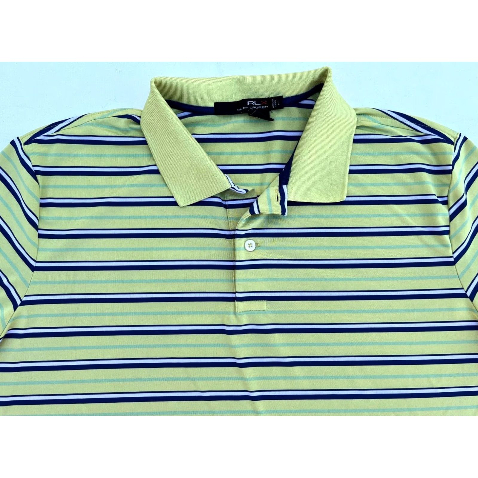 Ralph Lauren Ralph Lauren RLX Polo Shirt Stripes Men's Large Green Polo Shirt Size US L / EU 52-54 / 3 - 3 Thumbnail