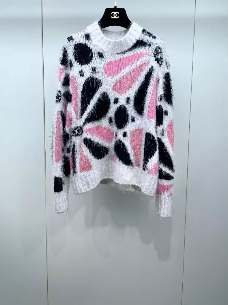 Chanel Chanel 23K show pink, white and black color-blocked petal Size XXS / US 00 / IT 34 - 1 Thumbnail