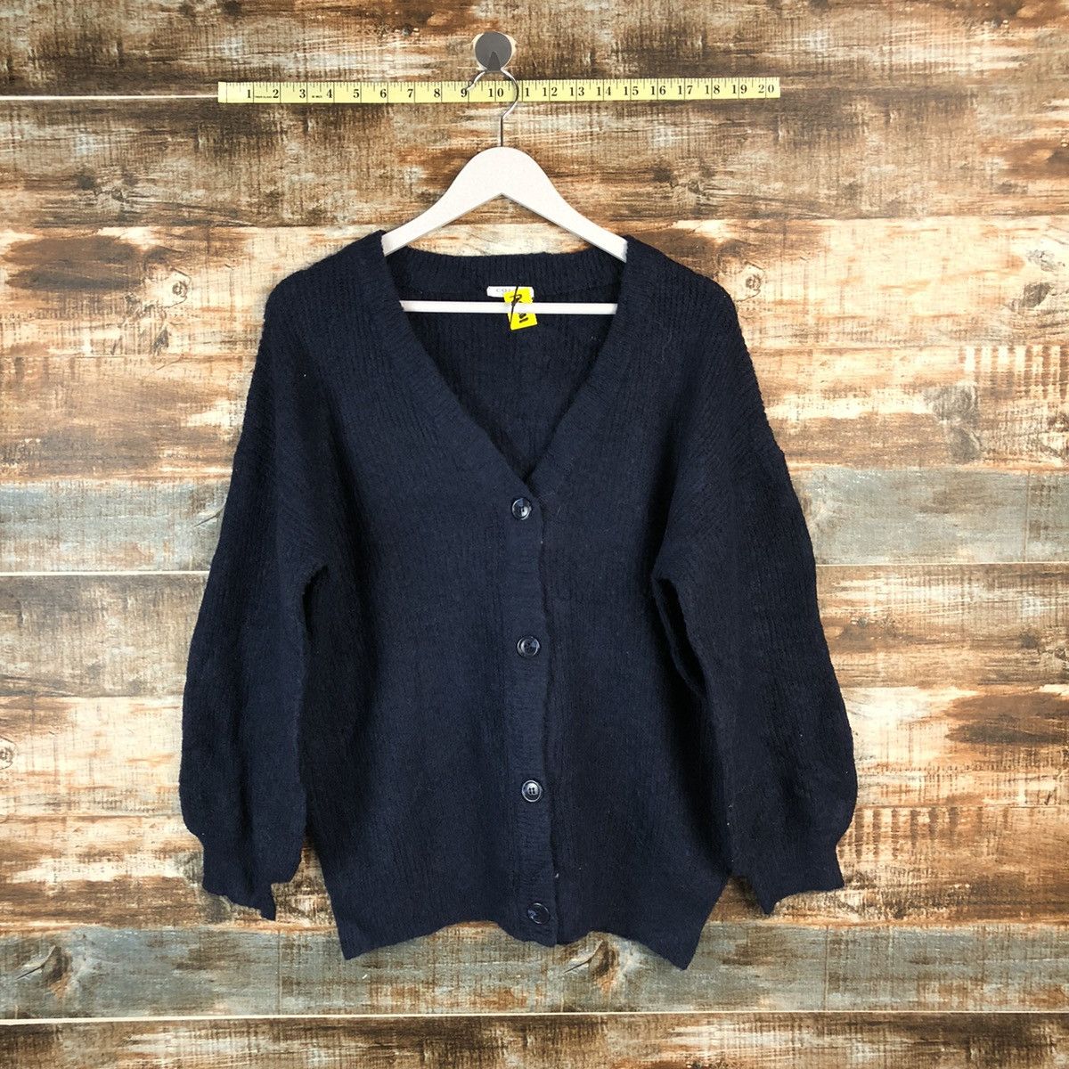 Japanese Brand Colza Dark Blue Cardigan Knitwear #A2201 Size US M / EU 48-50 / 2 - 1 Thumbnail