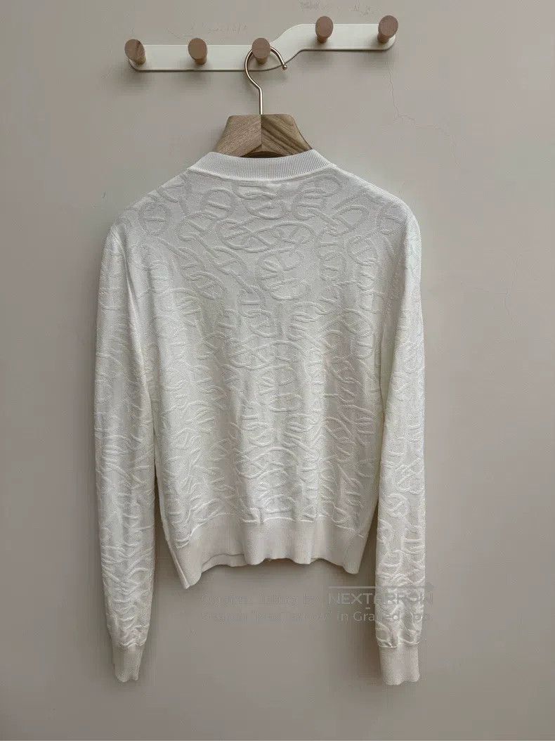 Hermes Hermes White Knit with Silk and Cotton, Pig Nose Pattern, Size XS / US 0-2 / IT 36-38 - 8 Thumbnail
