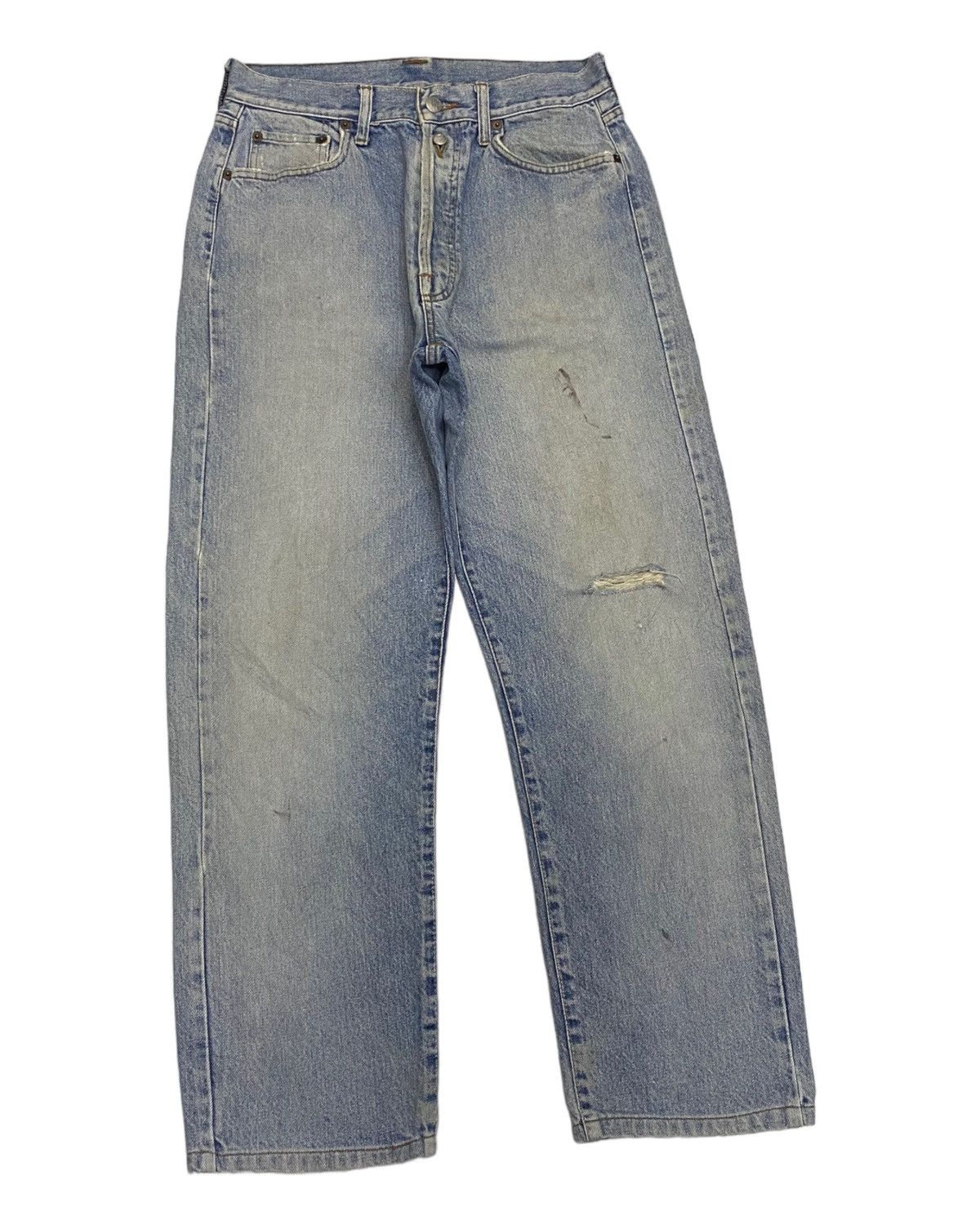 If Six Was Nine BAGGY JEANS REPLAY DISTRESSED DENIM JEANS Size US 30 / EU 46 - 2 Thumbnail