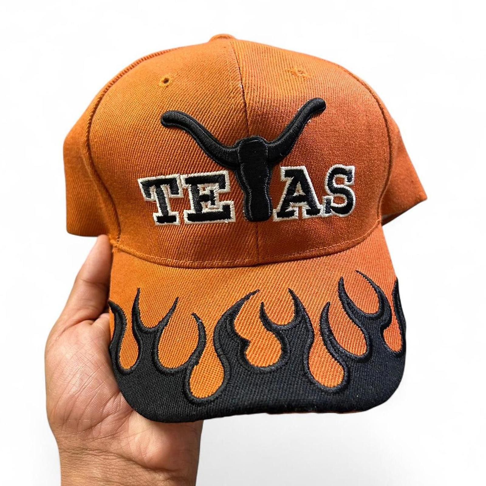 Other Vtg Texas Longhorns Flames Baseball Hat Size ONE SIZE - 1 Thumbnail