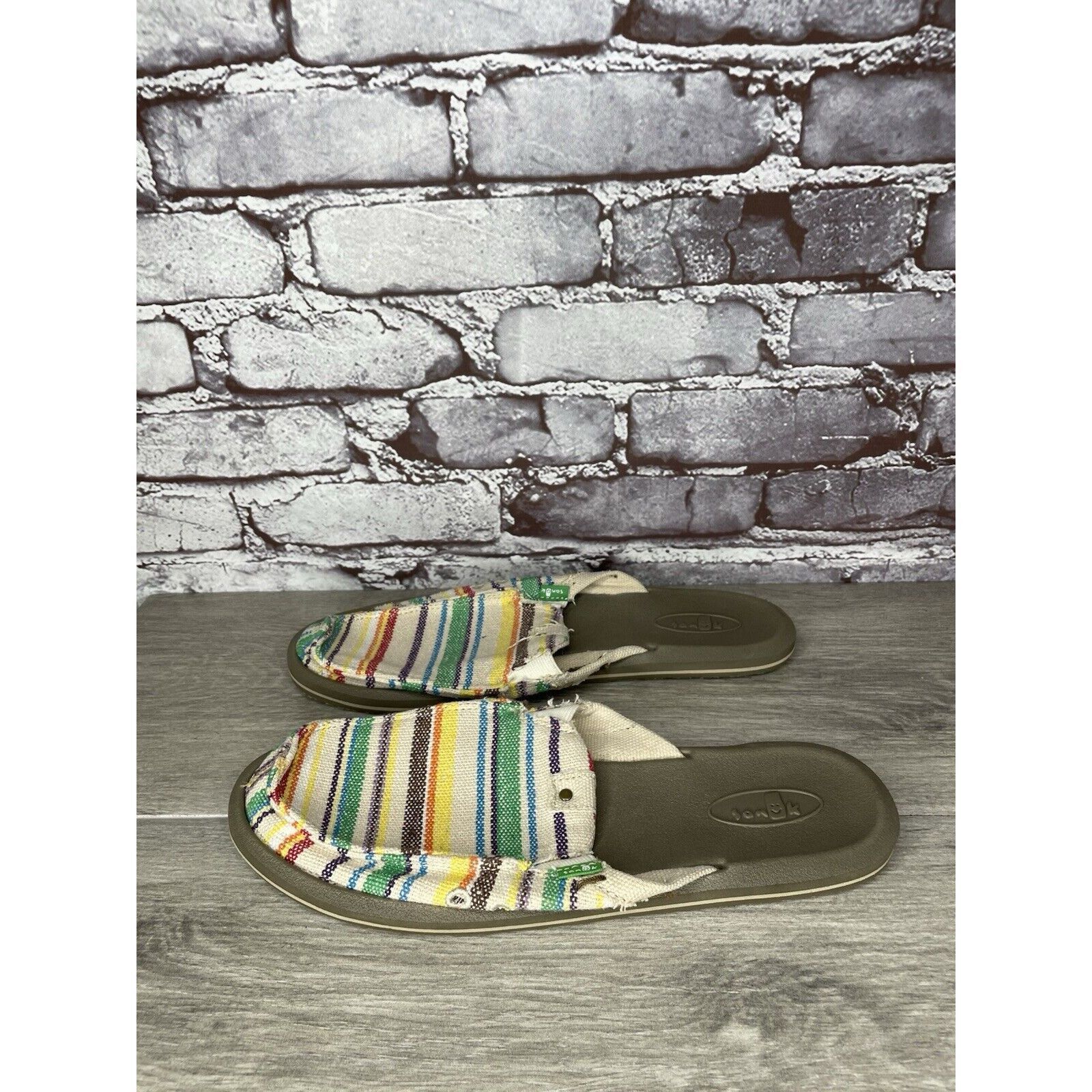 Sanuk Sanuk You Got My Back Canvas Slip On Multicolor Mules Womens Size US 10 / IT 40 - 1 Thumbnail