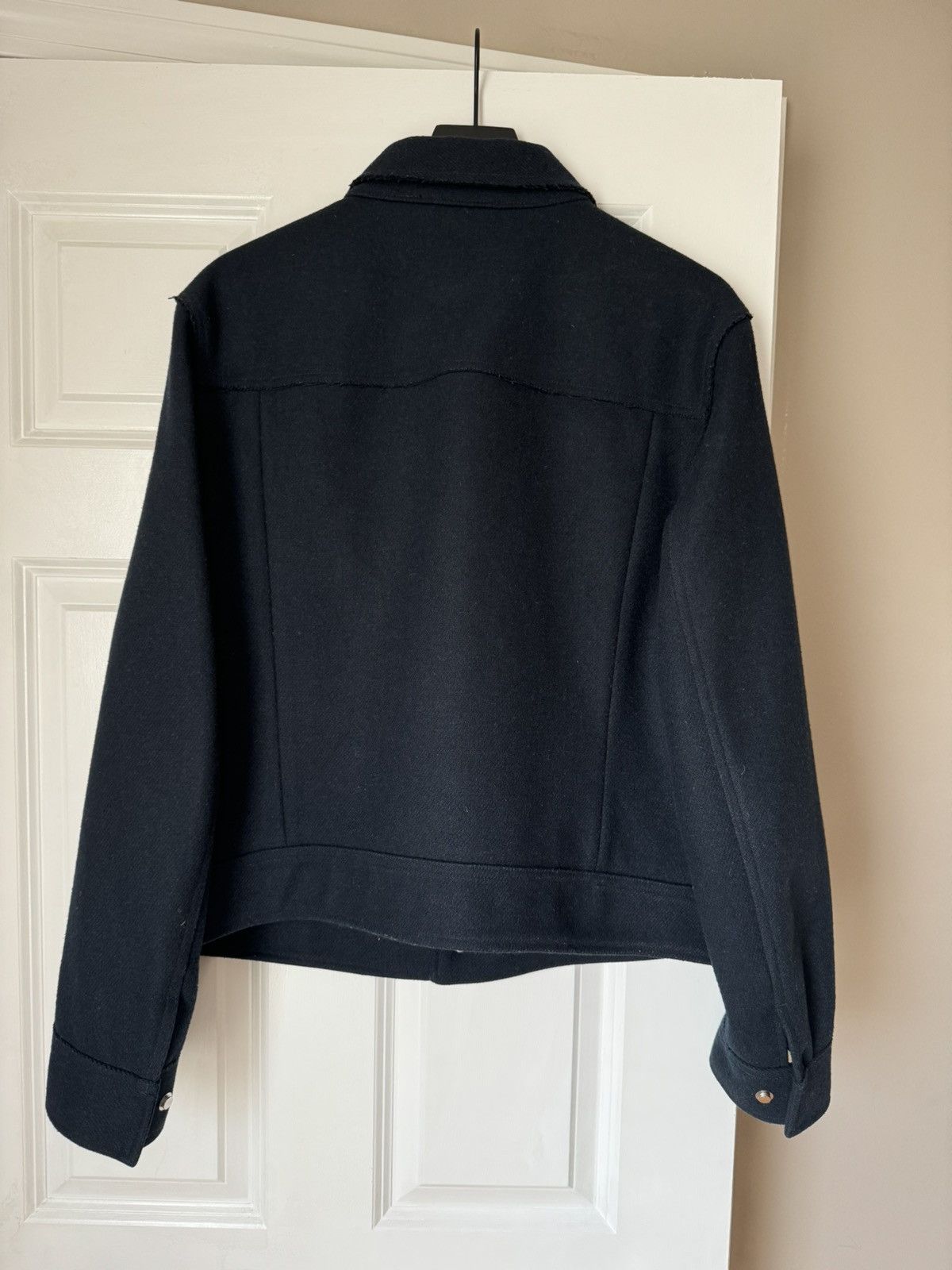 H&M A/W 2016 H&M Studio Wool Trucker Jacket Frayed Size US L / EU 52-54 / 3 - 4 Thumbnail