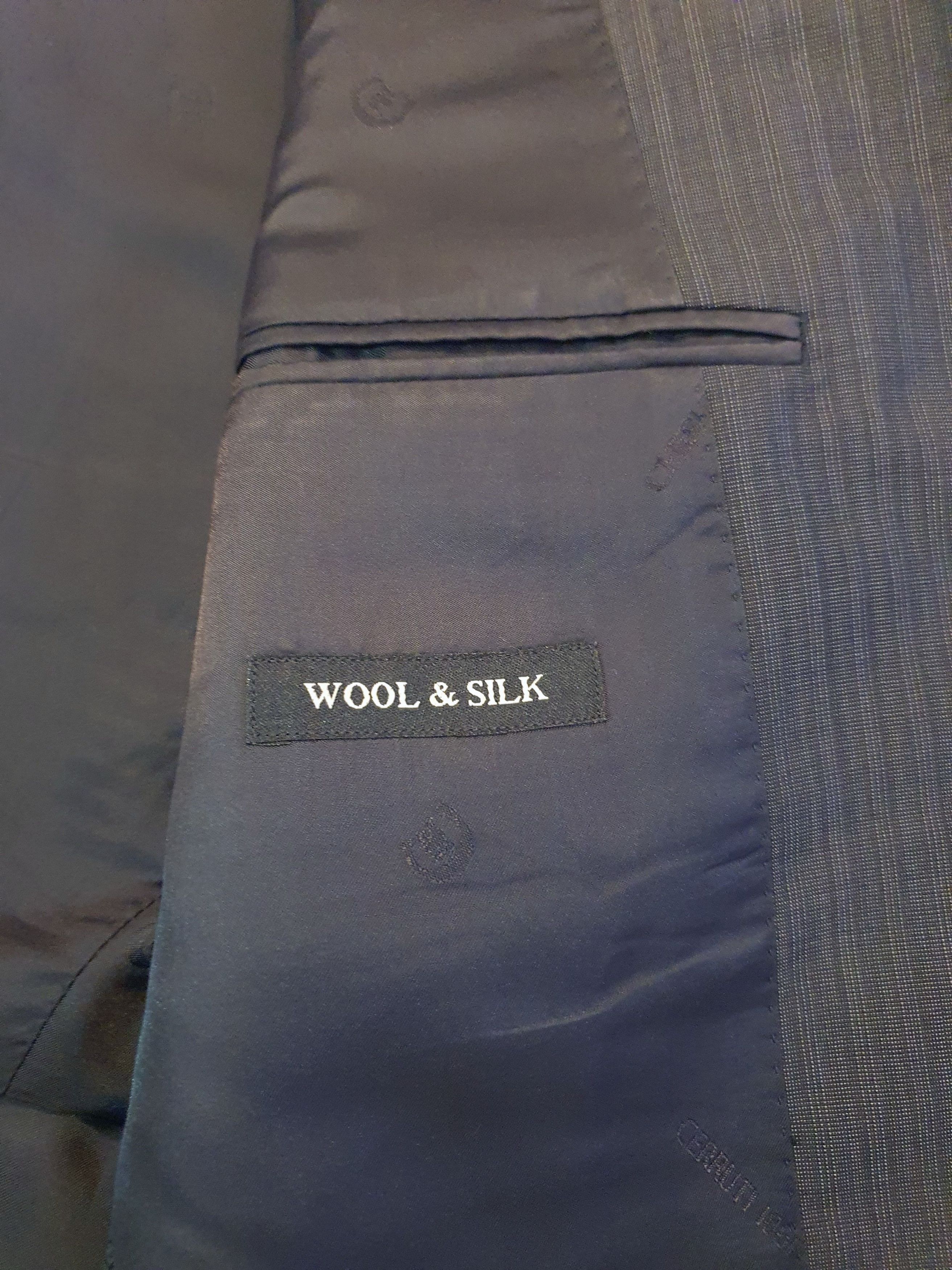 Cerruti 1881 Vintage Sports Coat/Jacket - Dark Gray/Charcoal - Wool, Silk Size 44R - 8 Thumbnail