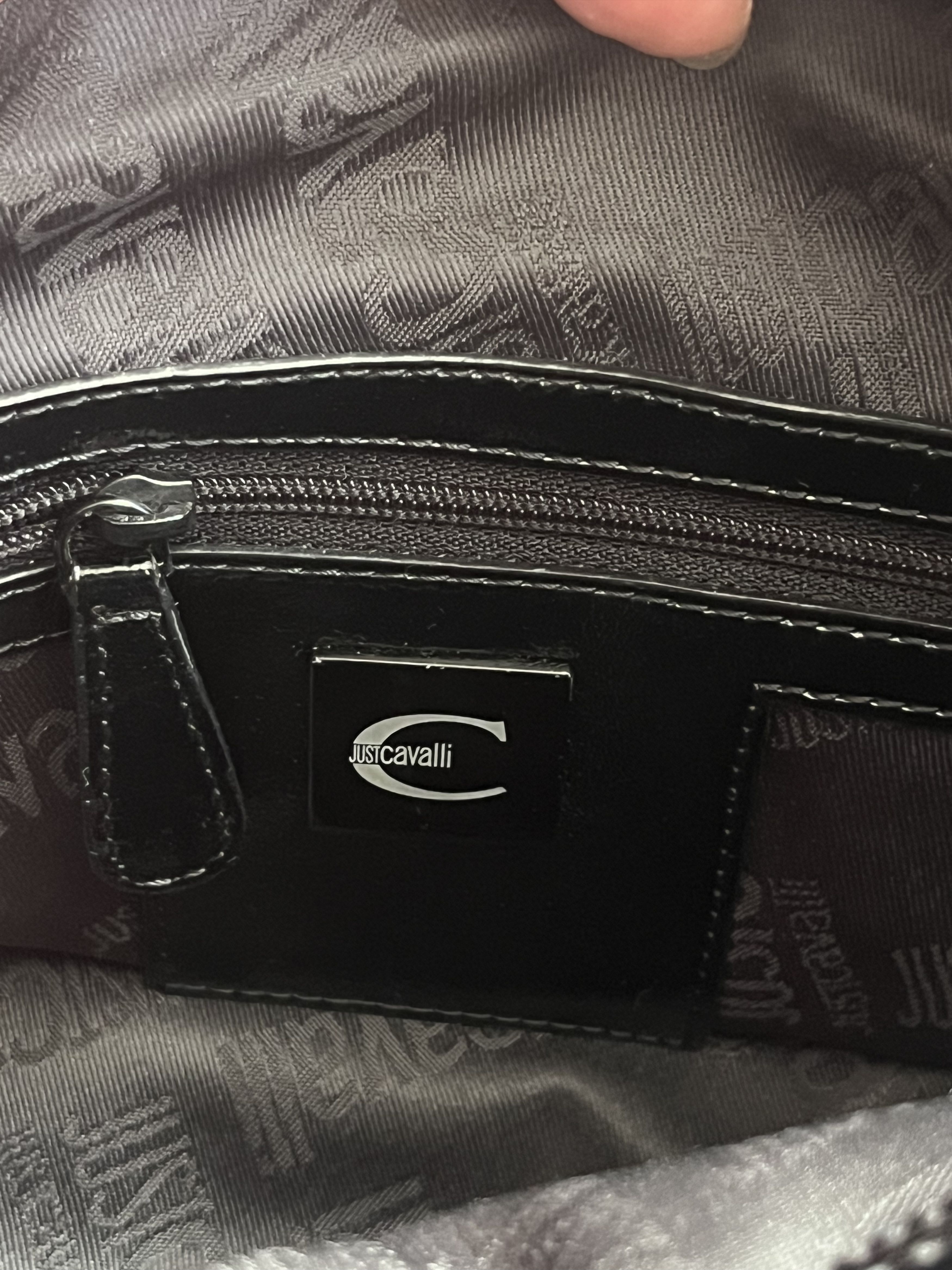Just Cavalli Just Cavalli Black Patent Leather Satchel Bag Top Handle Size ONE SIZE - 17 Thumbnail