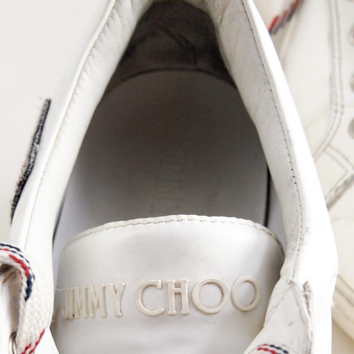 Jimmy Choo Jimmy Choo Low Top Sneakers White Leather Mens US 10 EU 43 Size US 10 / EU 43 - 7 Thumbnail