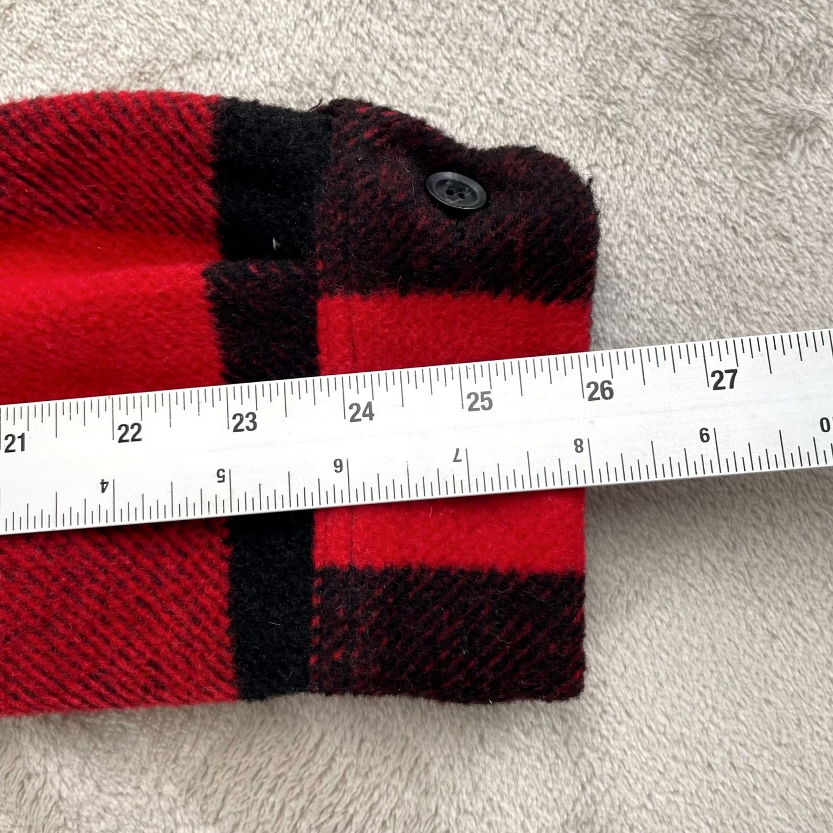 Allsaints All Saints DryTown Flannel Overshirt Men M Red Buffalo Check Wool Blend Size US M / EU 48-50 / 2 - 7 Thumbnail