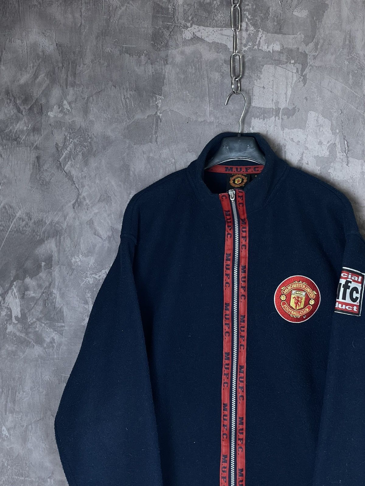 Vintage Manchester United Vintage Y2K Fleece Zip Merch Jacket Size US S / EU 44-46 / 1 - 4 Thumbnail