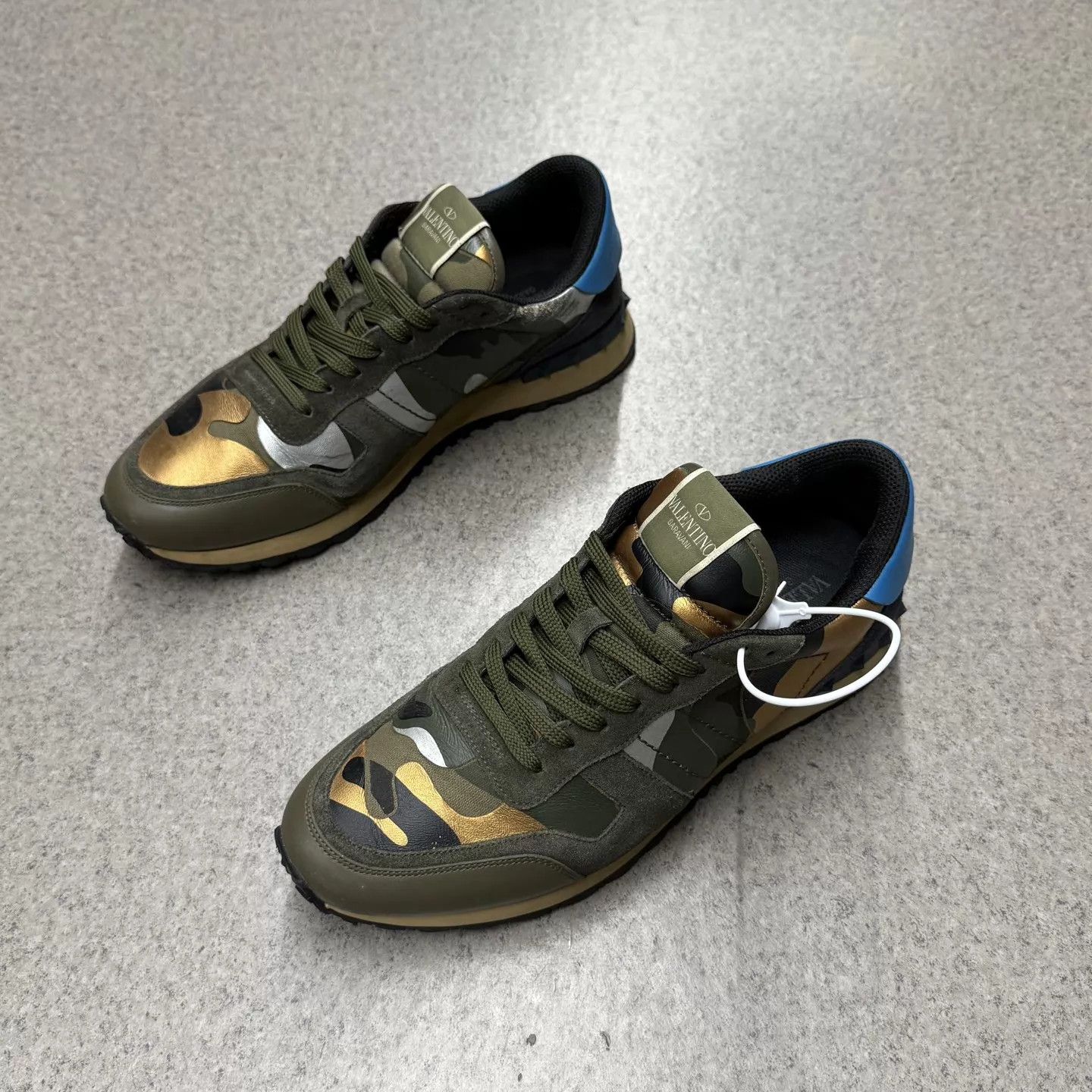 Valentino Valentino Blue-Green Camo Sneakers 43 Lightly Used Size US 10 / EU 43 - 5 Thumbnail