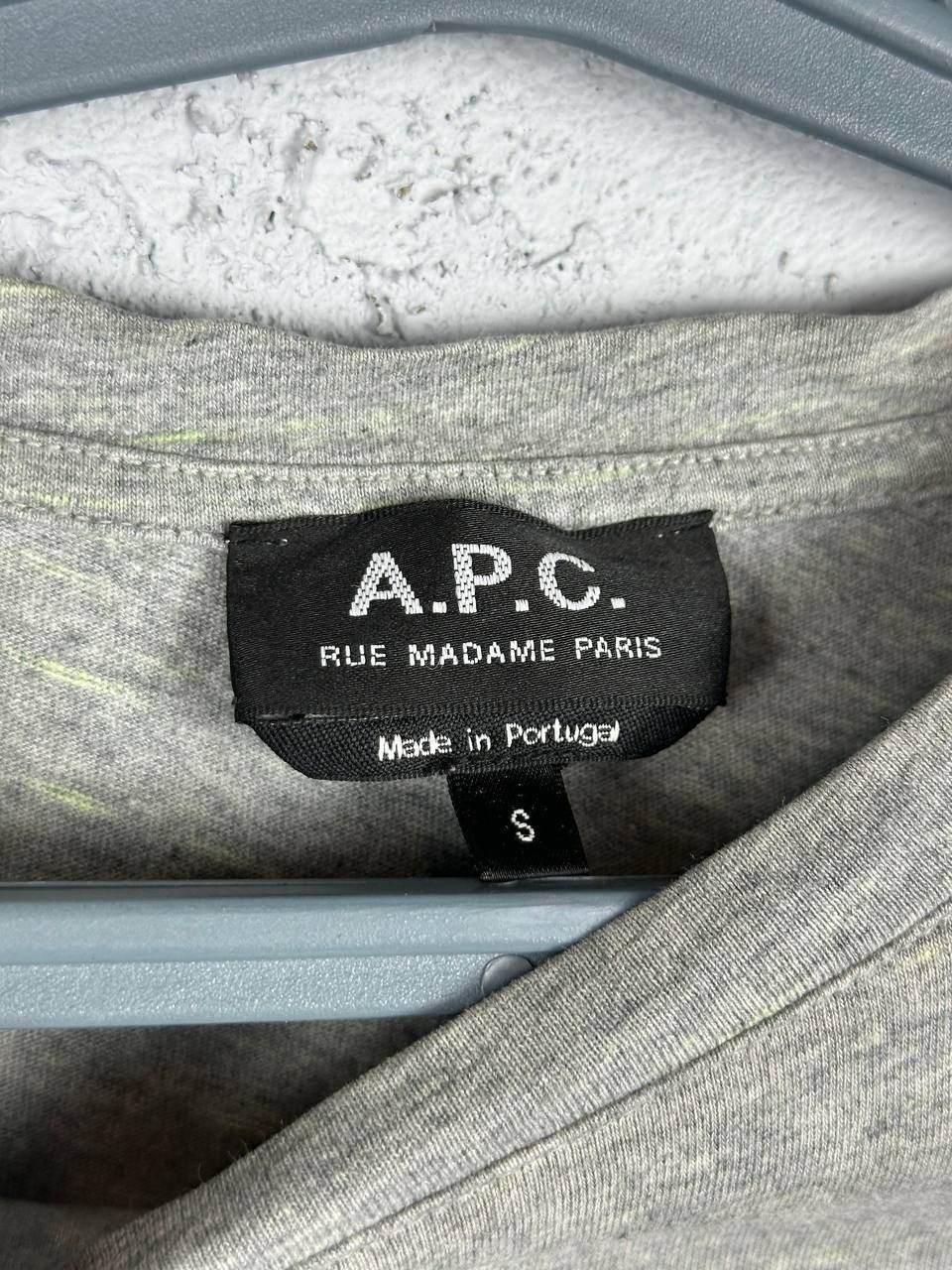 A.P.C. APC Basic Grey/Green T Shirt Size S Size US S / EU 44-46 / 1 - 4 Thumbnail