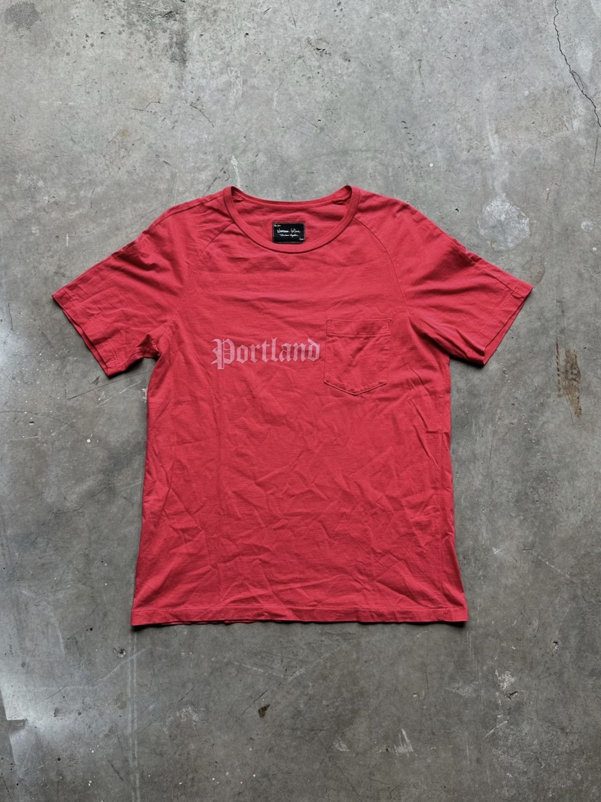 image of Number N Ine Number (N)Ine Portland Tee in Red, Men's (Size Medium)