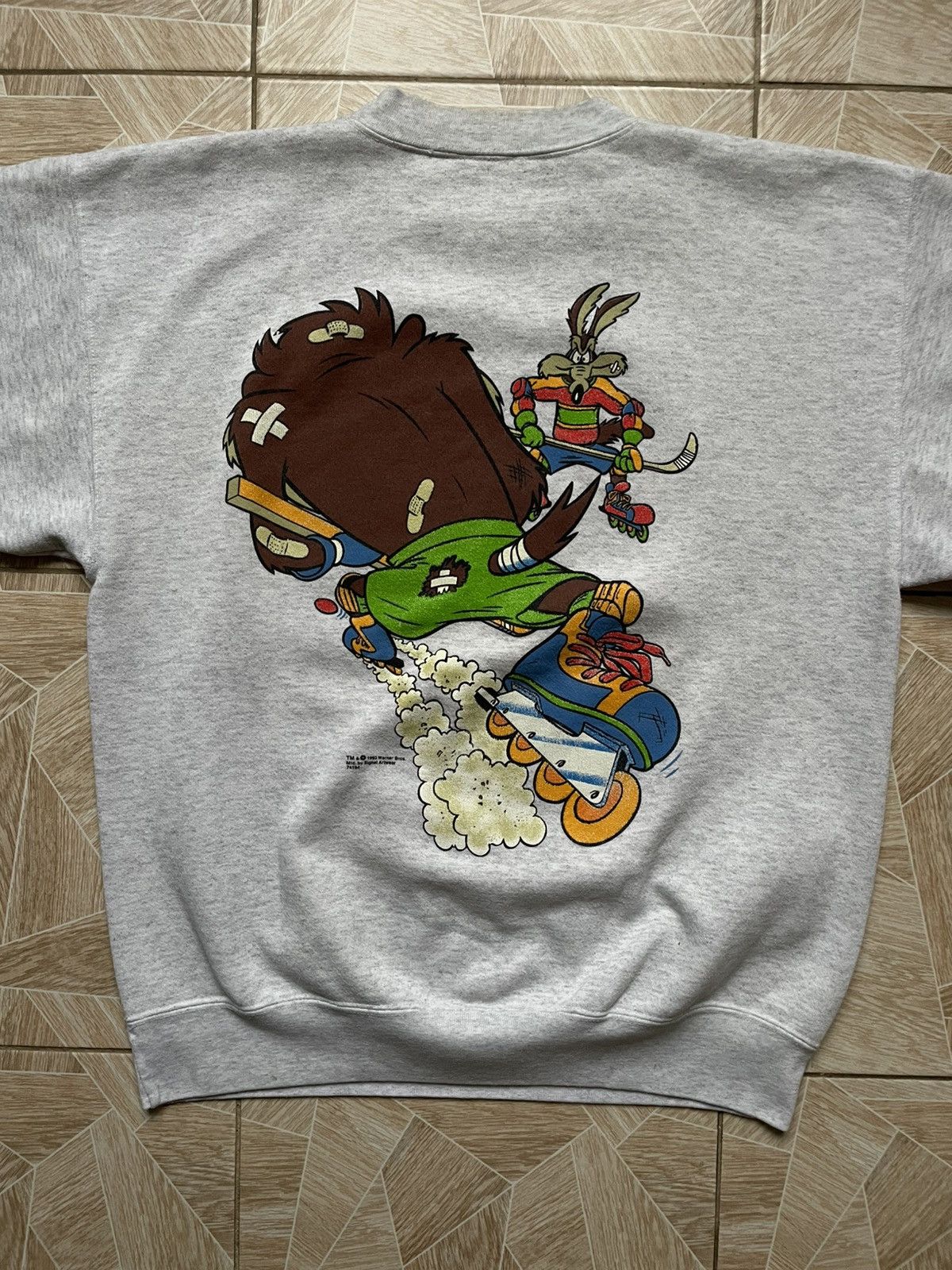 Vintage × Warner Bros 1993 Vintage Cartoon Looney Tunes Logo Crewneck Sweatshirt L Size US L / EU 52-54 / 3 - 5 Thumbnail