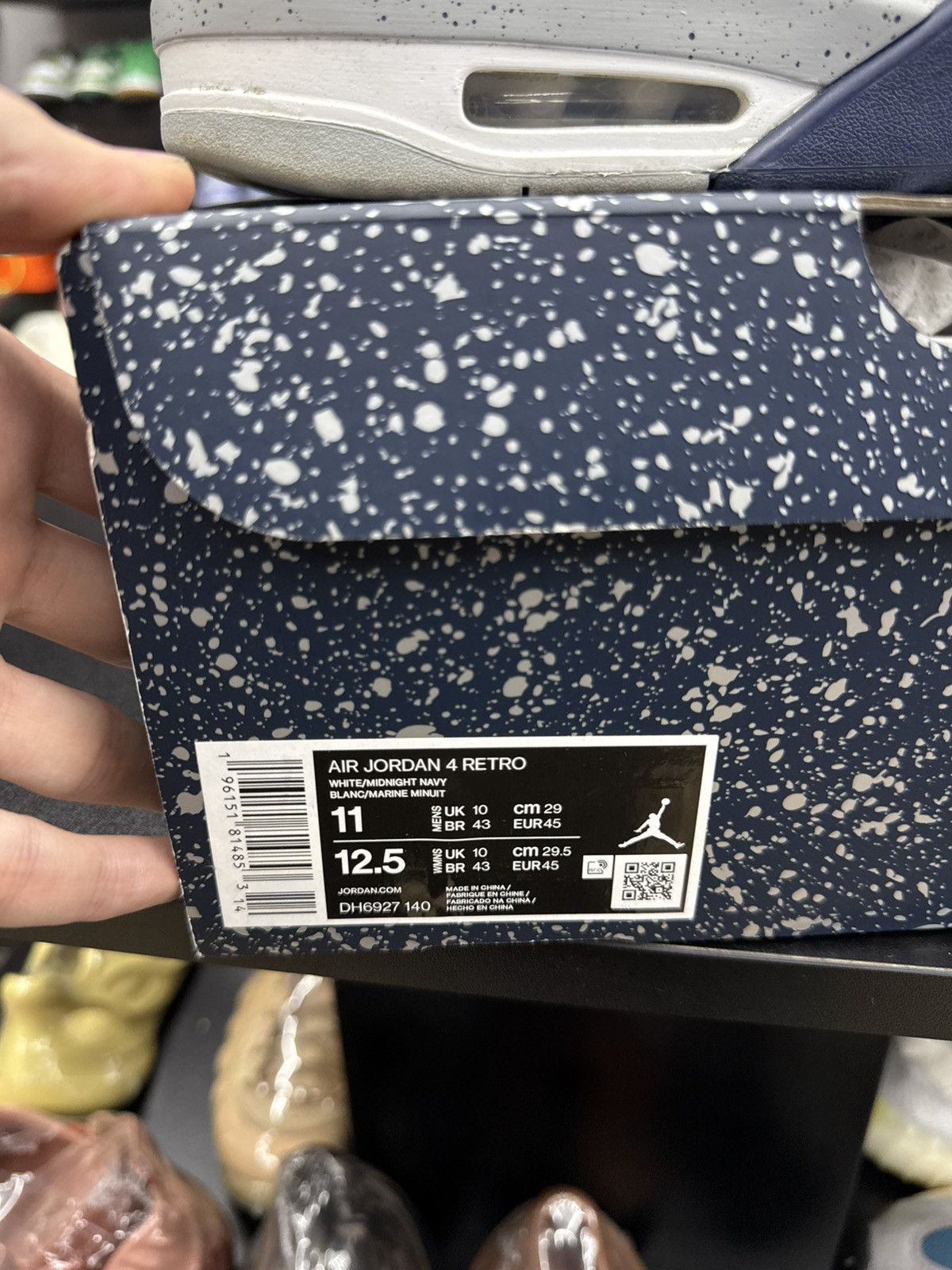 Jordan Brand Size 11 - Air Jordan 4 Retro Mid Midnight Navy White Leather Size US 11 / EU 44 - 14 Thumbnail