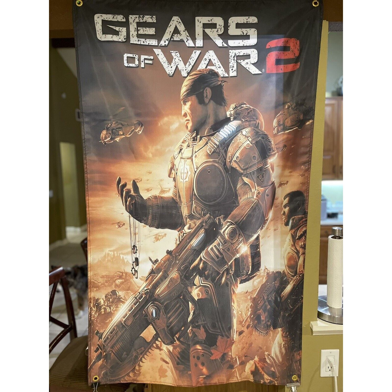 Microsoft Gears Of War 2 5ft Flag Microsoft XBOX 360 2008 Poster GOW Size ONE SIZE - 1 Thumbnail