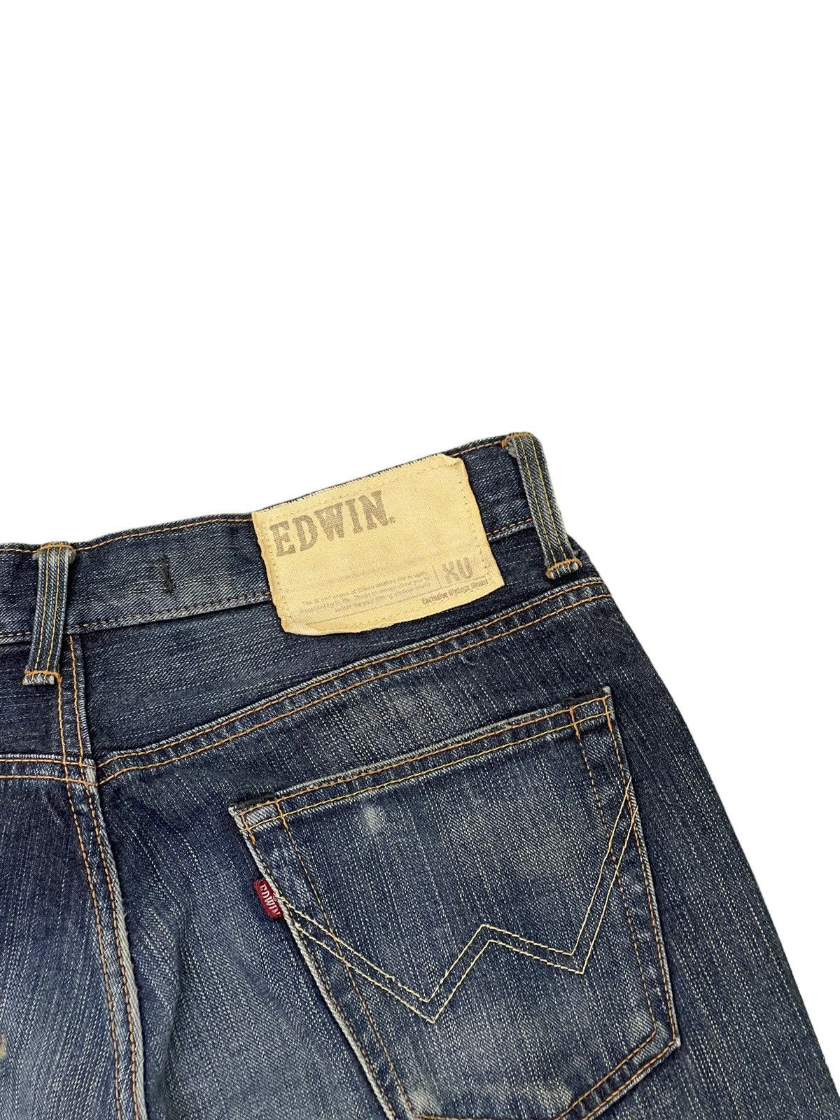 Japanese Brand Flare Jeans Edwin Japan Thrashed Distress Boot Cut 6🟦2 Size US 34 / EU 50 - 21 Thumbnail