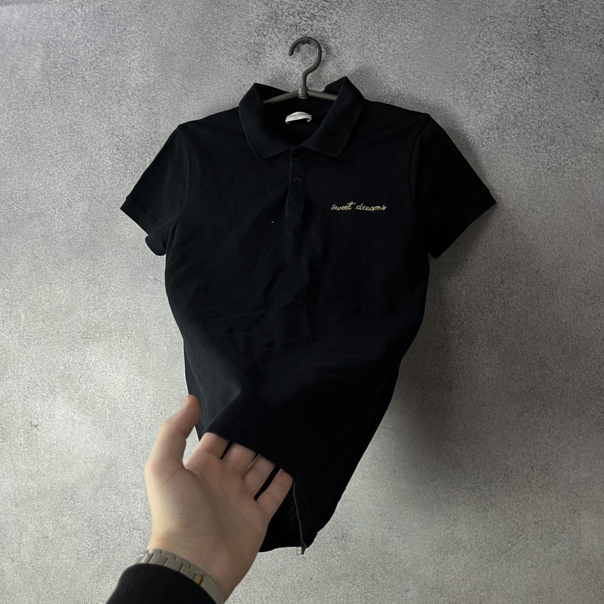 Saint Laurent Paris Vintage Saint Lauren polo t-shirt Black Size US S / EU 44-46 / 1 - 6 Thumbnail