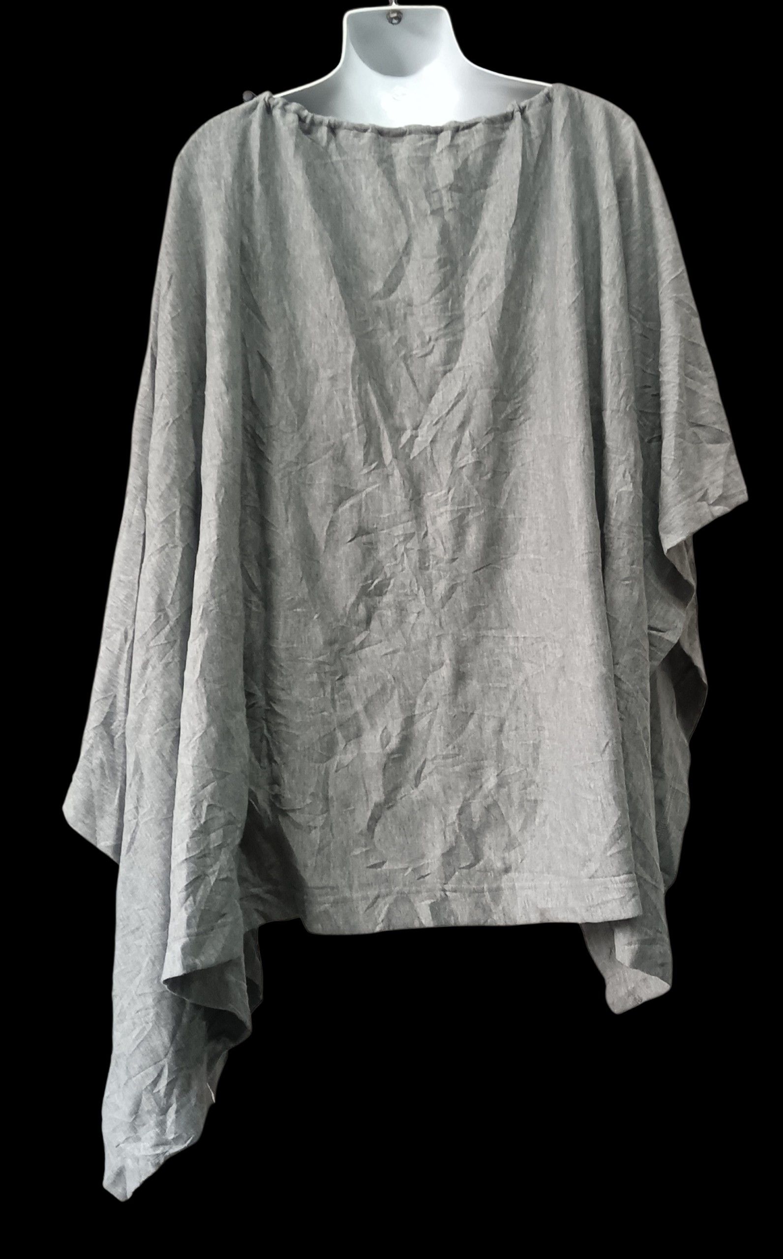 Japanese Brand SHOZO TSUJIMURA ASYMMETRICAL CAPE PONCHO SWEATSHIRT Size ONE SIZE - 2 Thumbnail