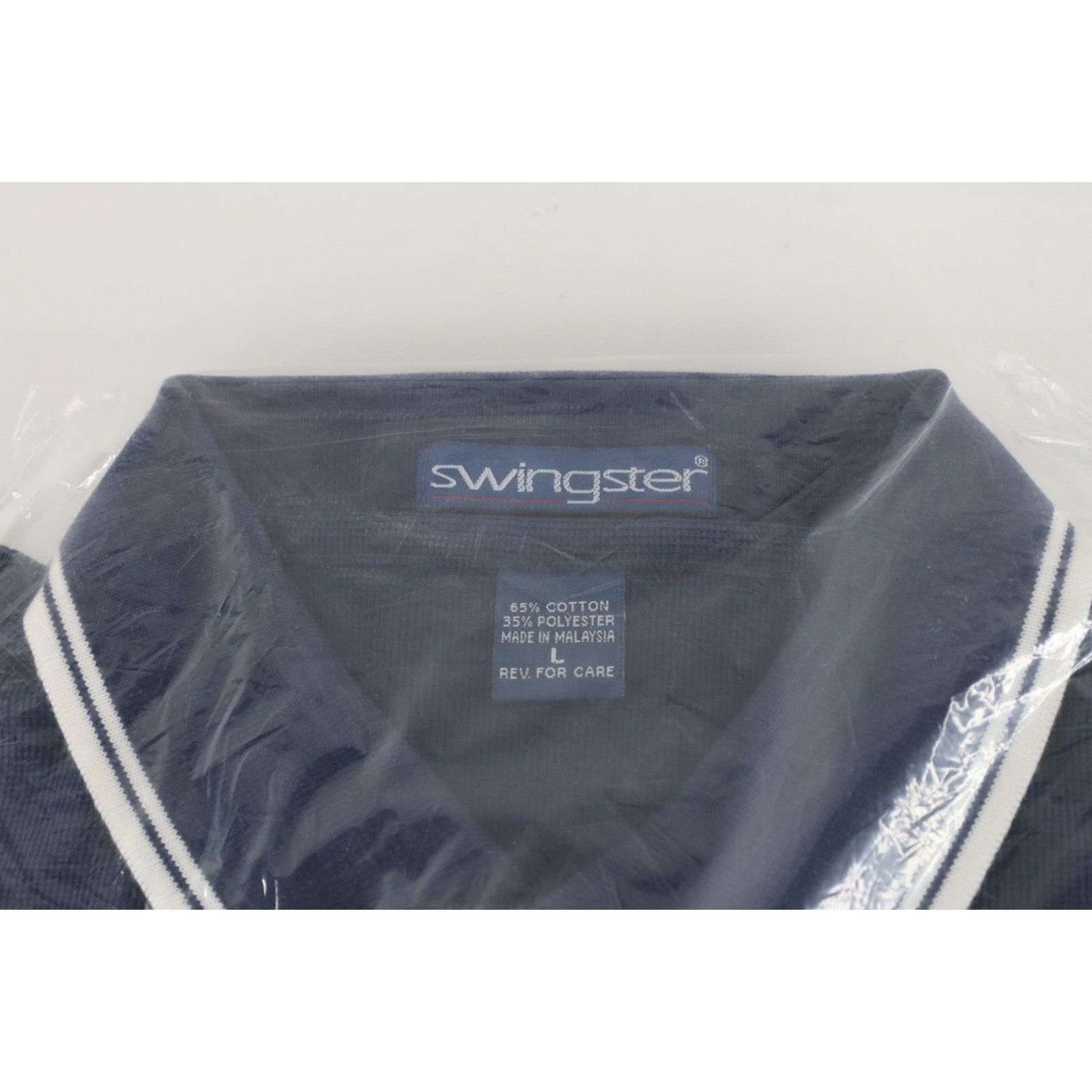Swingster Deadstock Vintage 90s American Identity Thermal Knit Polo Size US L / EU 52-54 / 3 - 2 Thumbnail