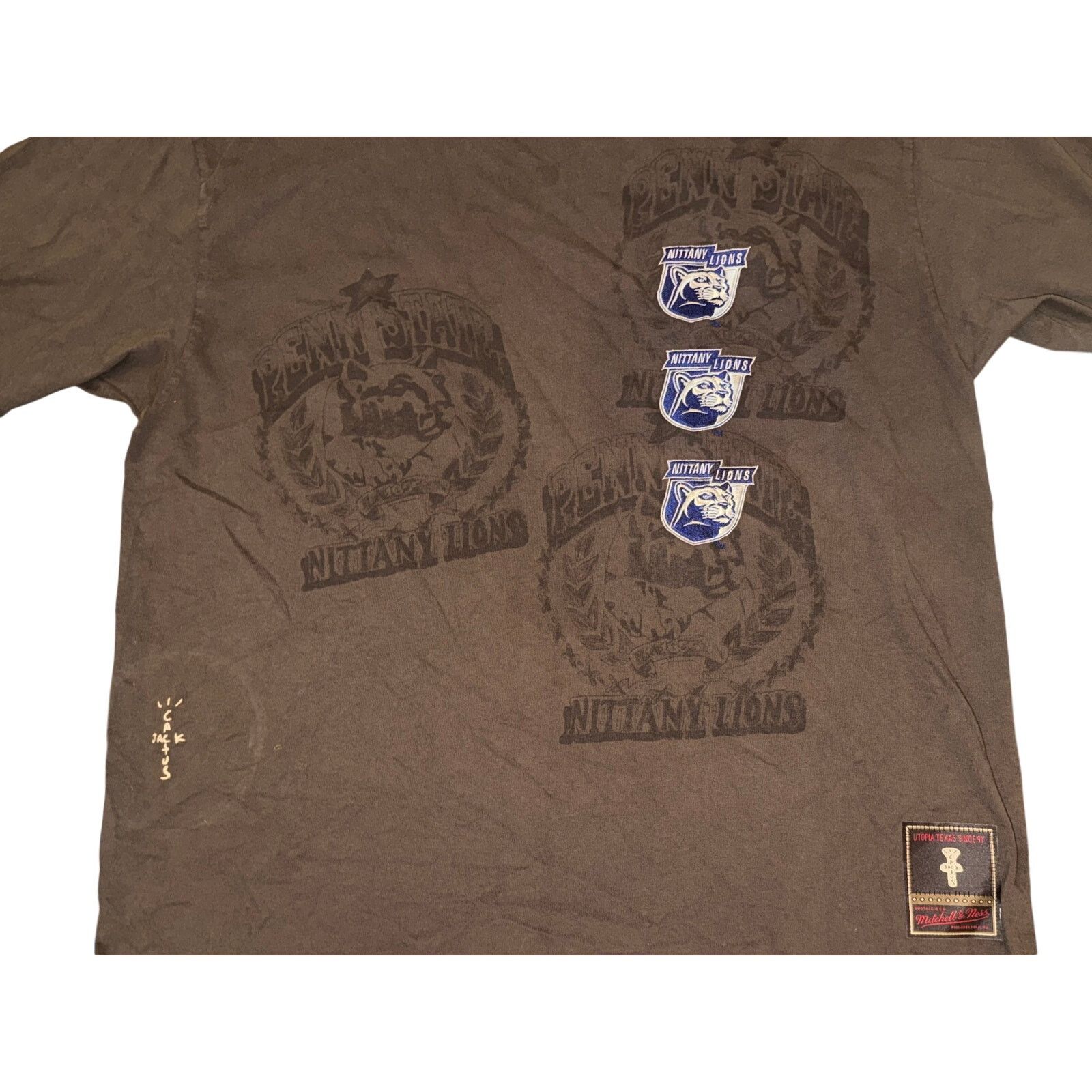 Mitchell & Ness Travis Scott x Mitchell Ness Penn State Nittany Lions Tee Size US XXL / EU 58 / 5 - 6 Thumbnail