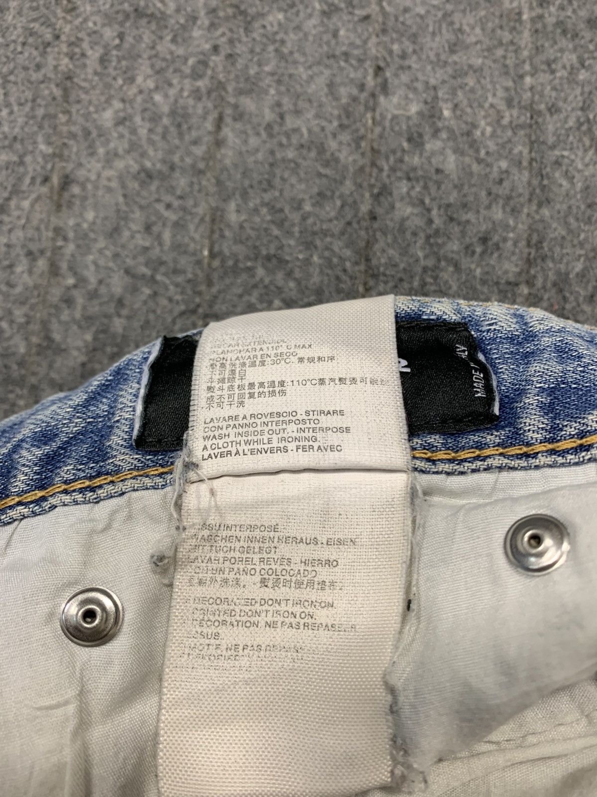 Dsquared2 Trashed Dsquared2 Caten Twins Star Stud Faded Indigo Denim Size US 33 - 13 Thumbnail