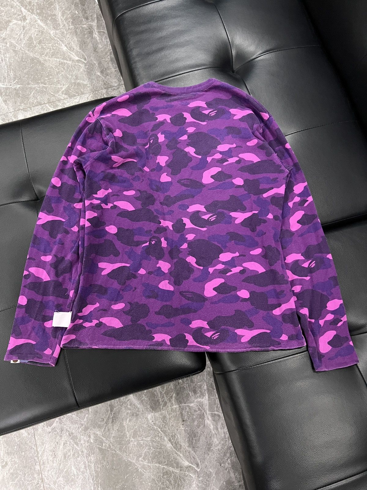 Bape BAPE OG Purple/Blue Camo Logo Reversible Long Sleeve Size US L / EU 52-54 / 3 - 2 Thumbnail