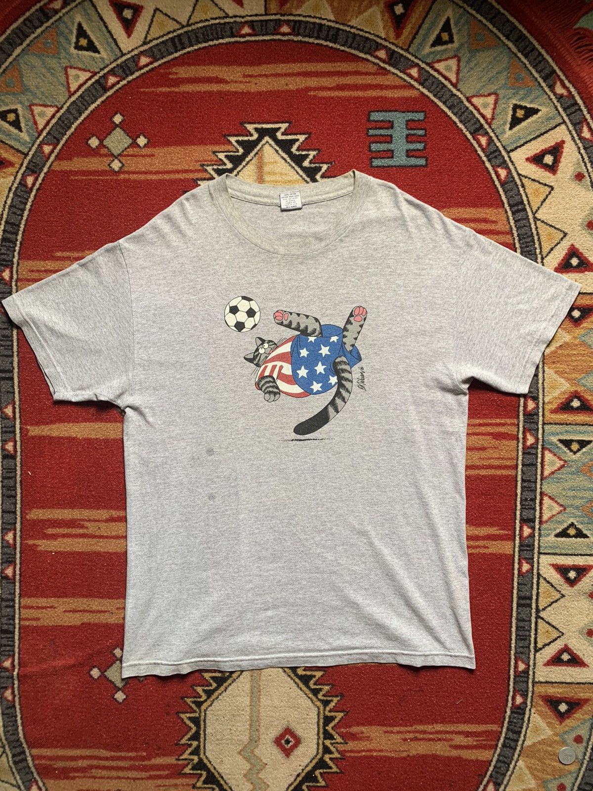 Vintage Hawai BKliban Cat 1990 Soccer Size US L / EU 52-54 / 3 - 1 Thumbnail